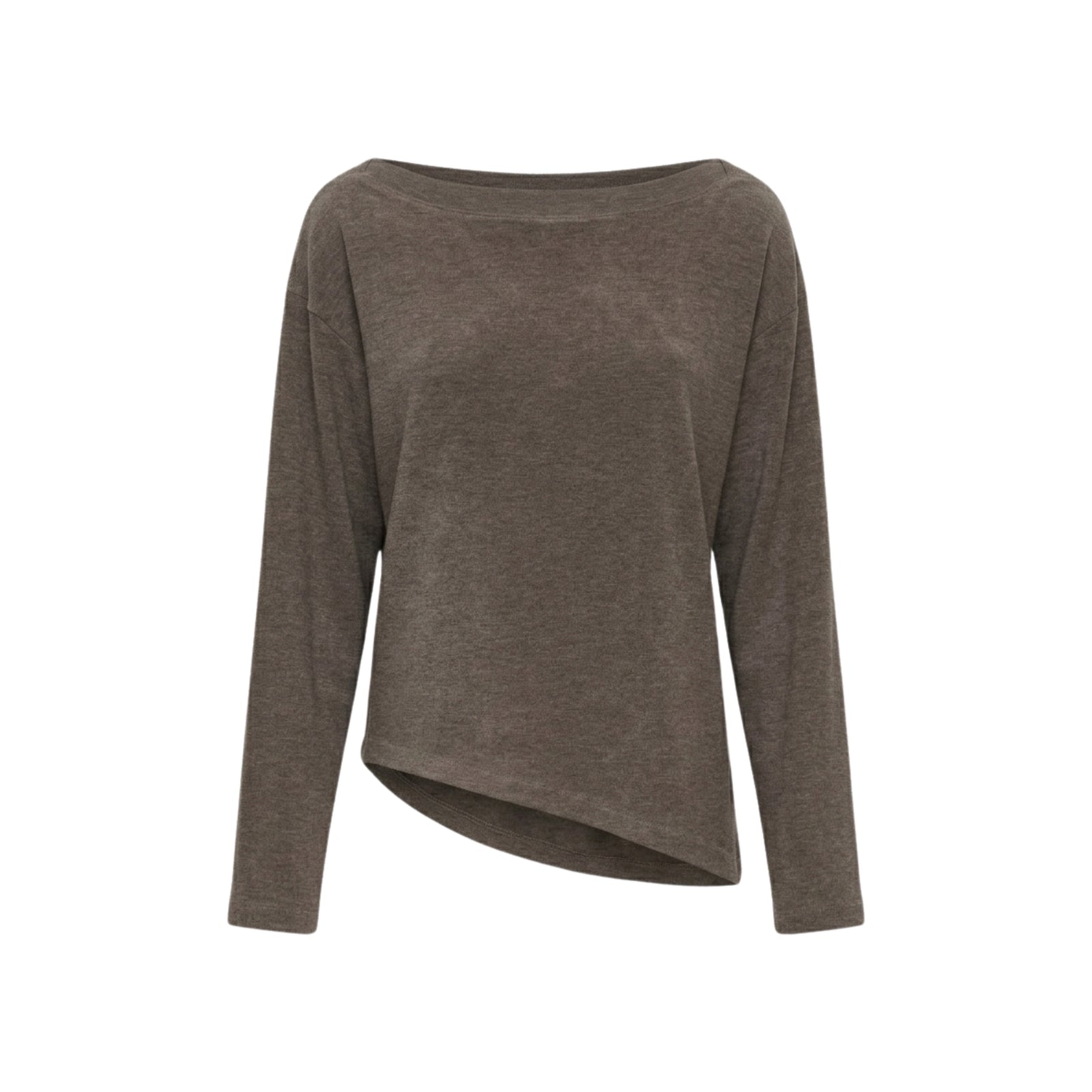 Maglia Asimmetrica in Jersey Fluido Melange