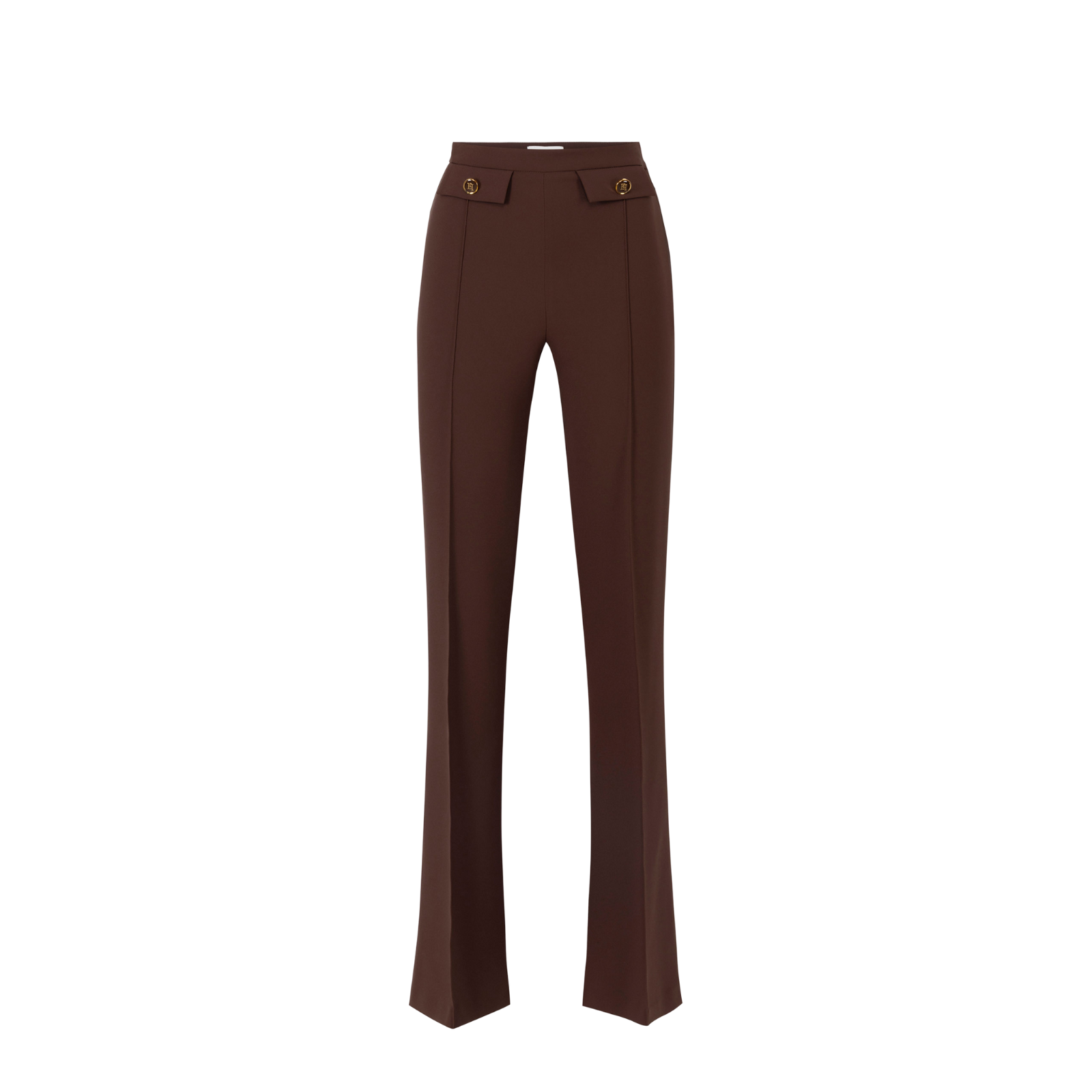 Pantaloni in doppio crêpe - CAFFÈ