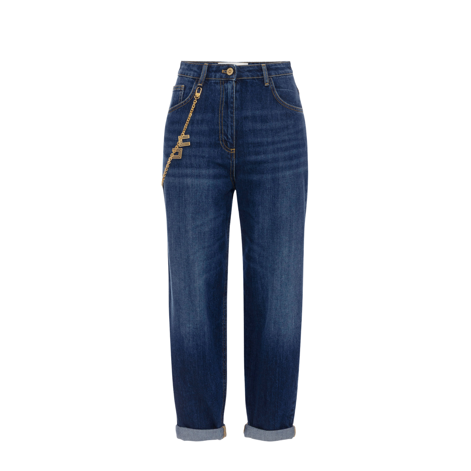 Jeans con catena gioiello