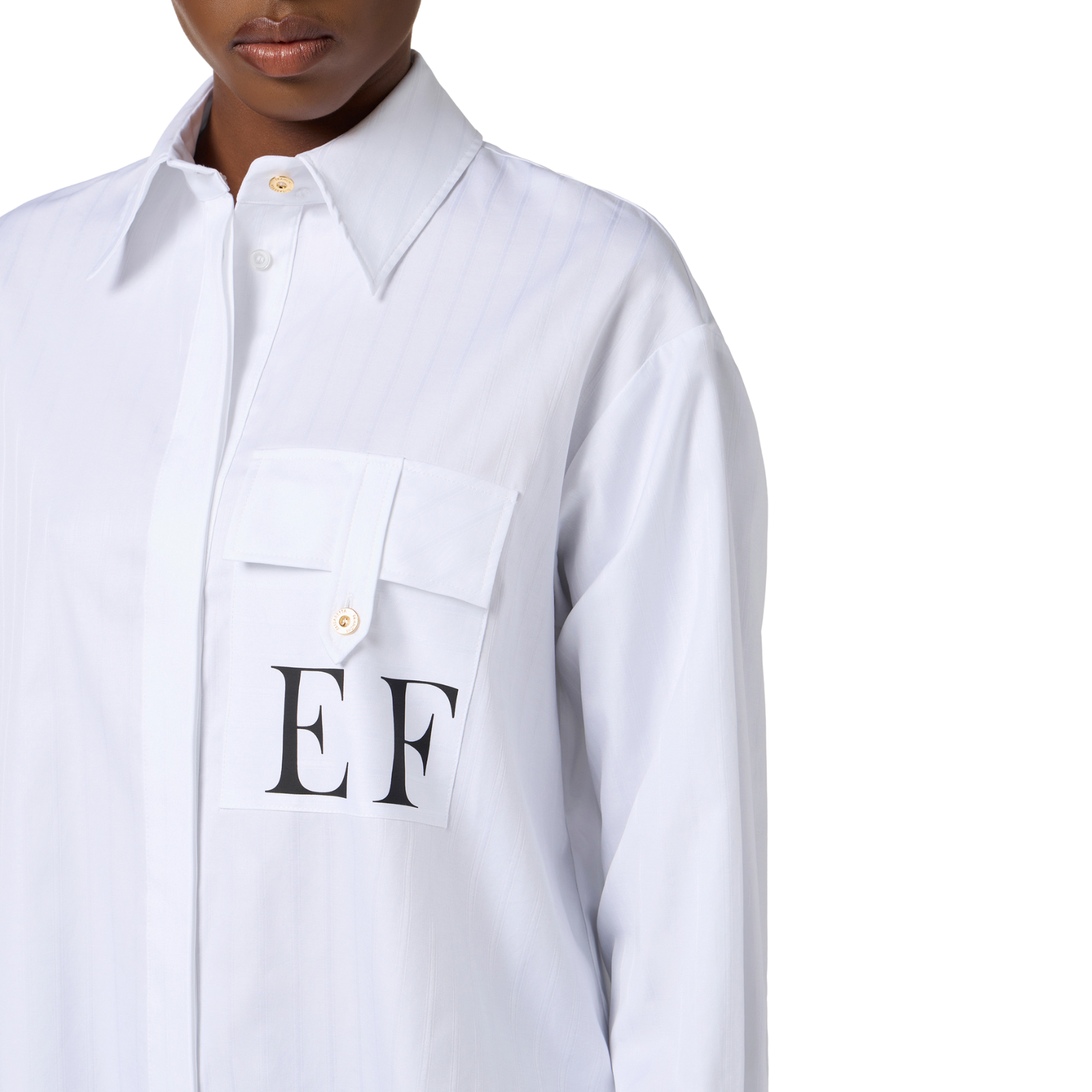Camicia in popeline di cotone a righe