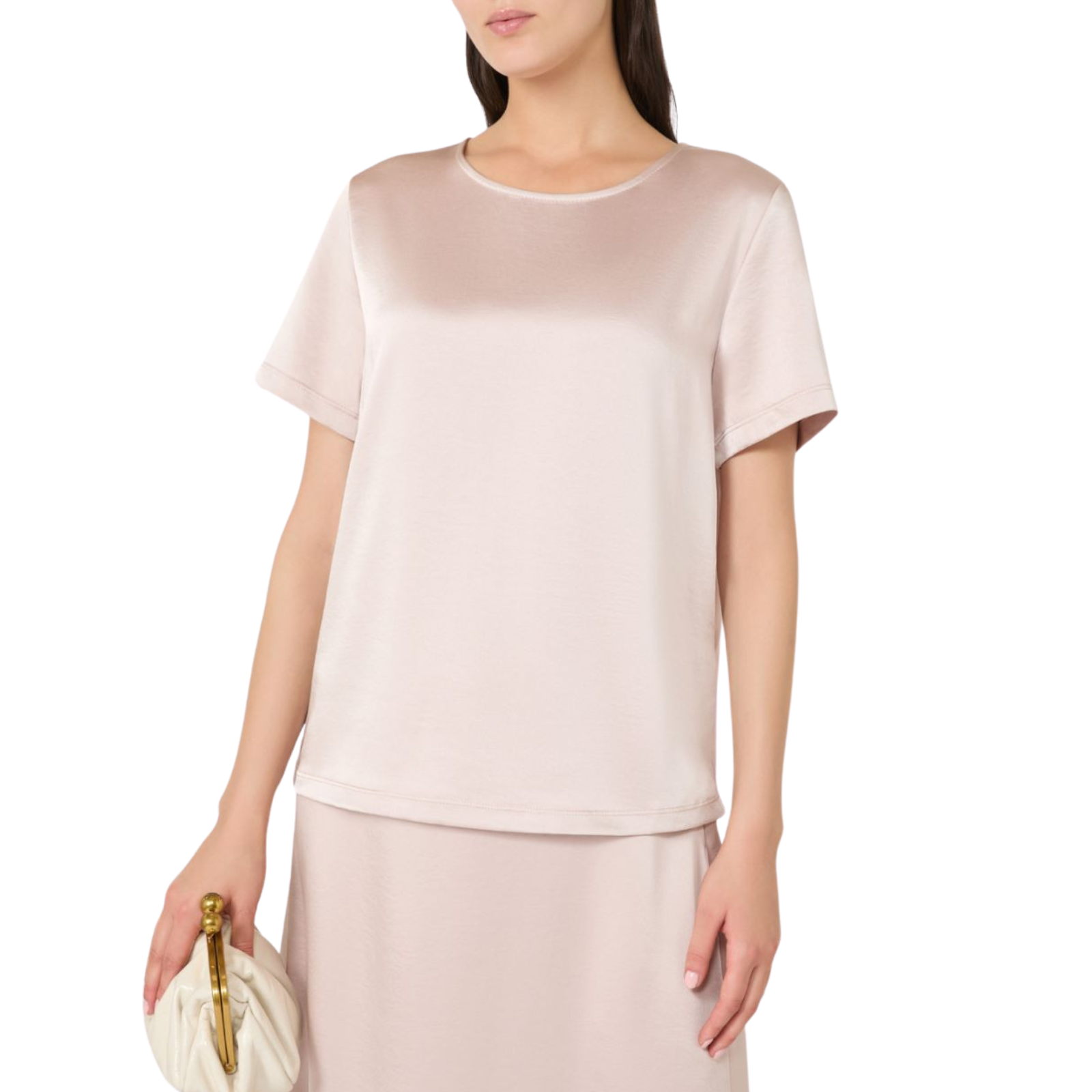 T-shirt in raso e jersey - CIPRIA - Marco Masi Fashion Store