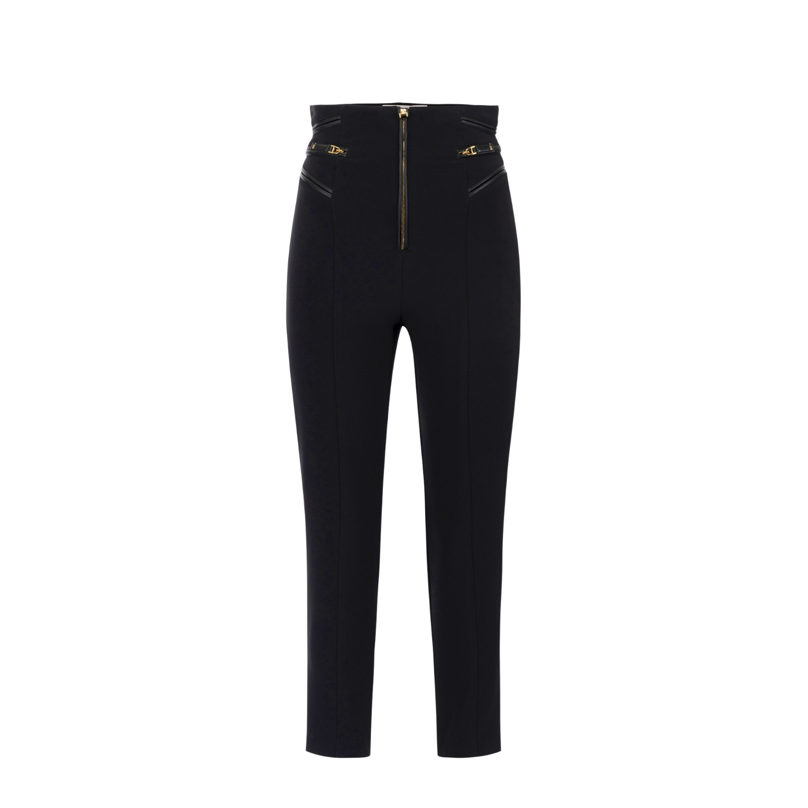 Pantaloni in crêpe con dettagli zip