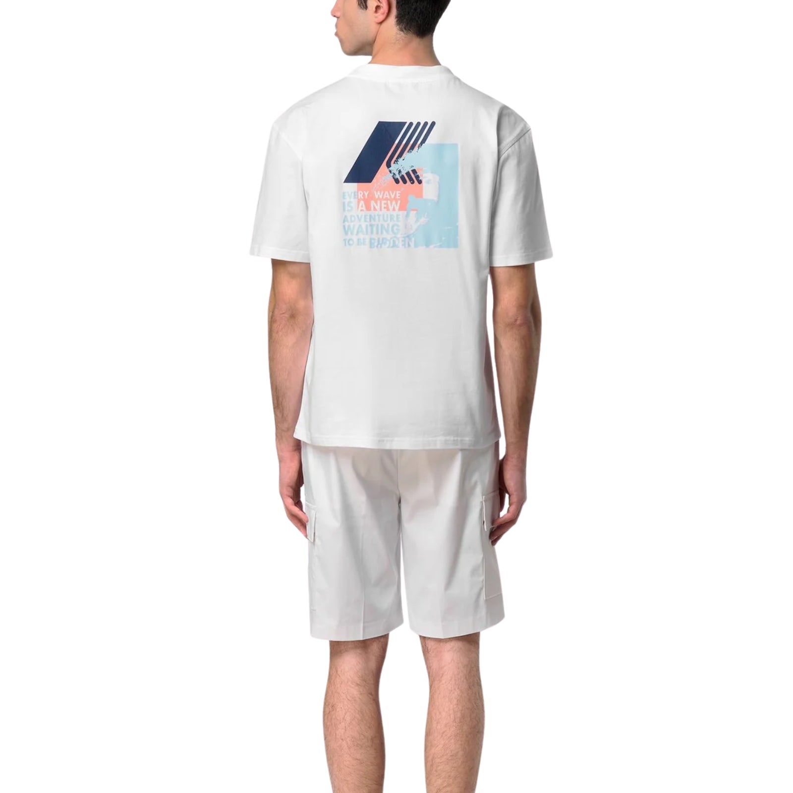 T-shirt SOLO JERSEY WAVE - BIANCO