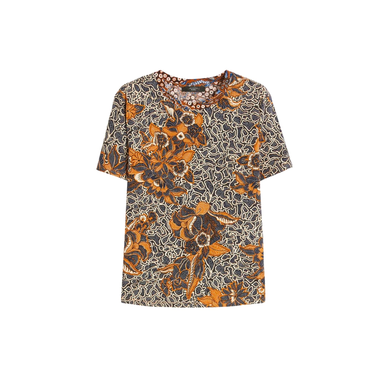 T-shirt Bussola in jersey di puro cotone - MARRONE