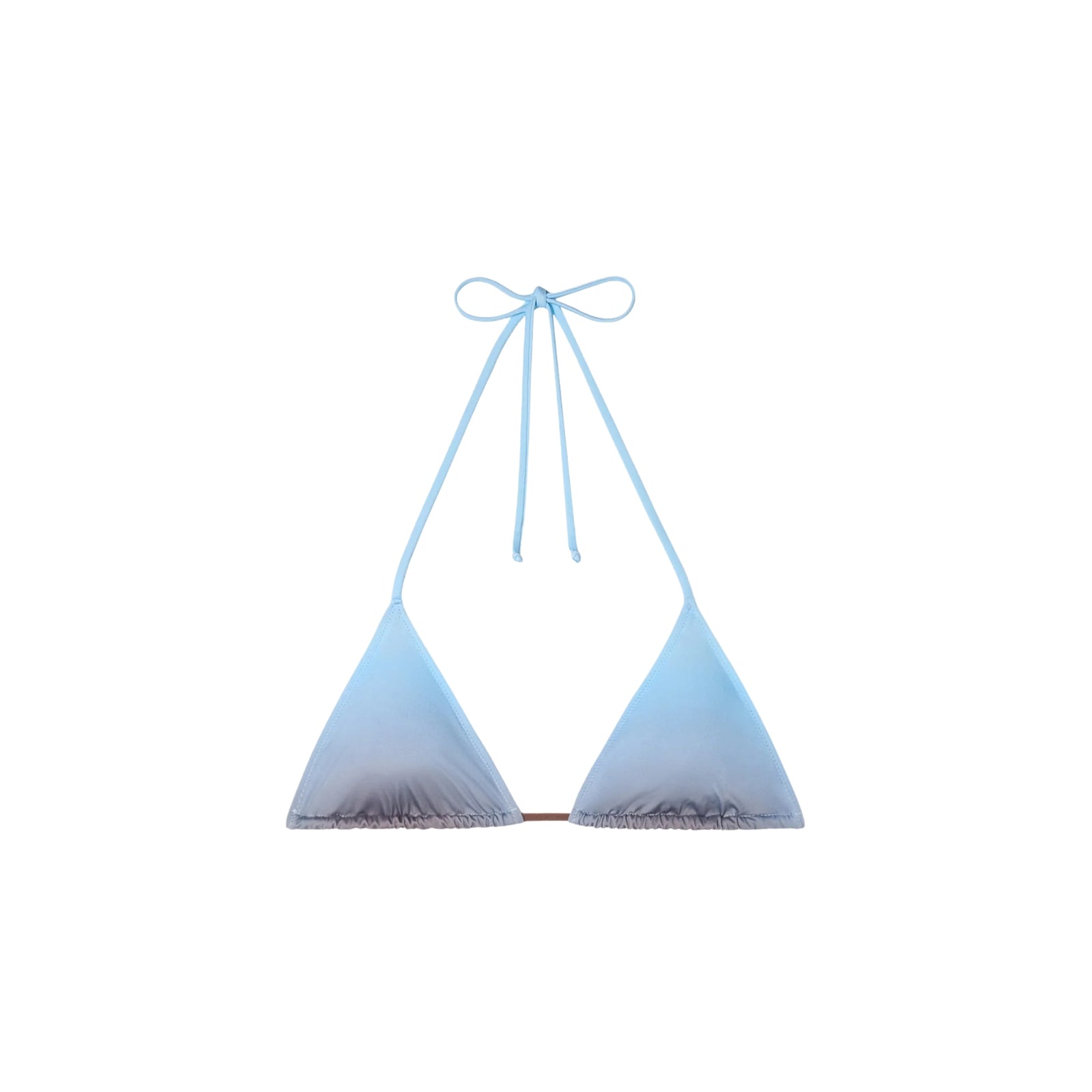 Leah top a triangolo con stampa sfumata - MARRONE