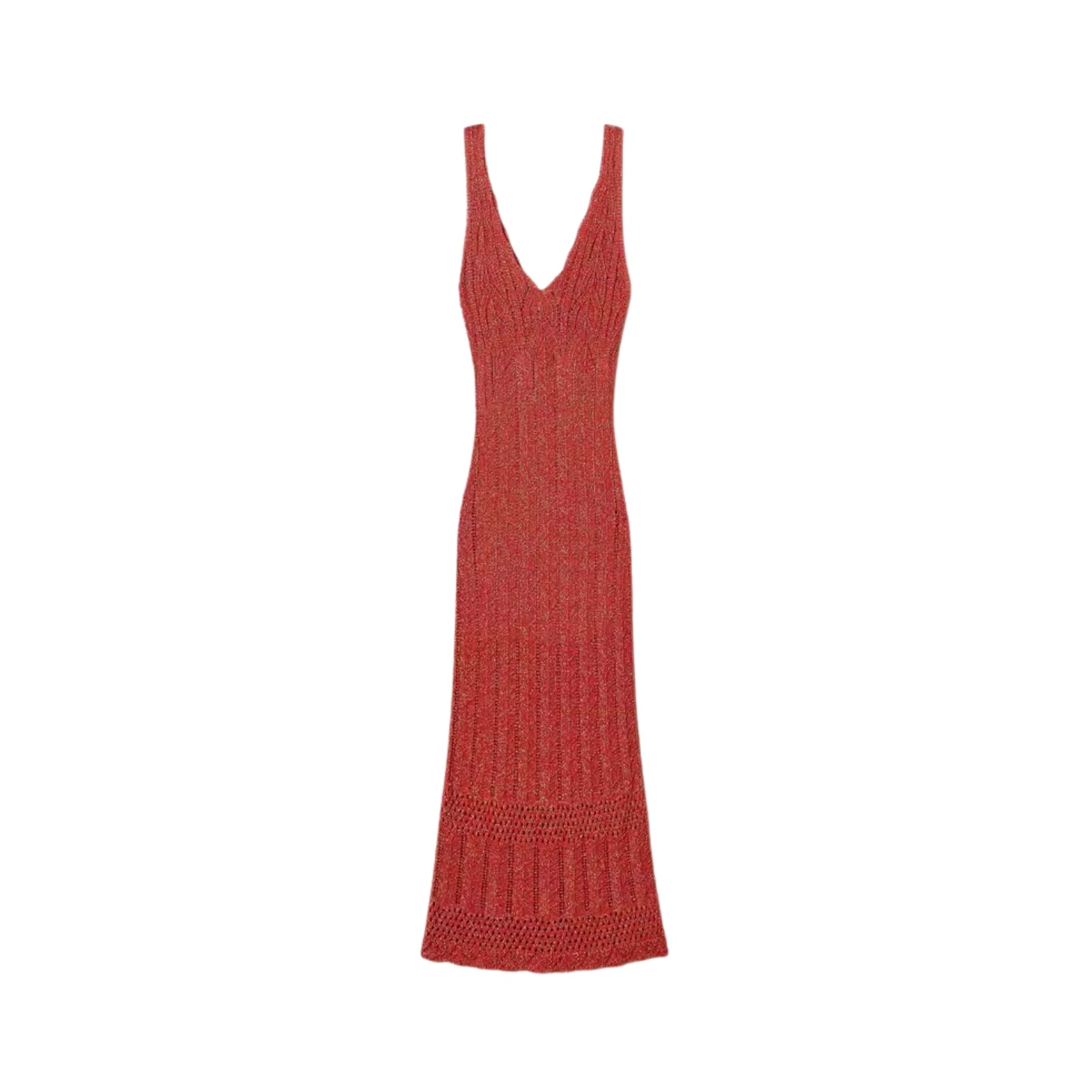 Abito lungo fitted in maglia con lurex