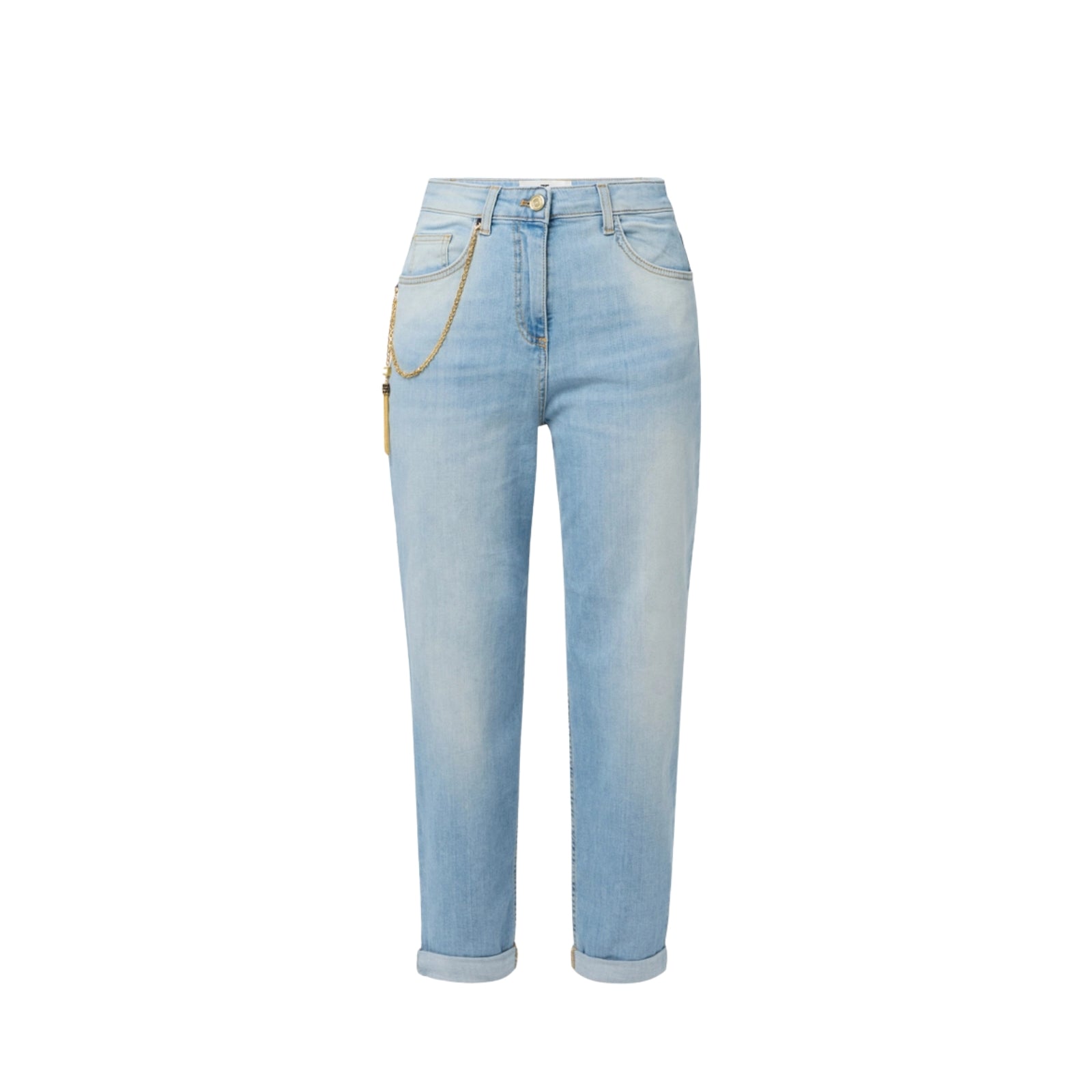 Jeans a palazzo con catena