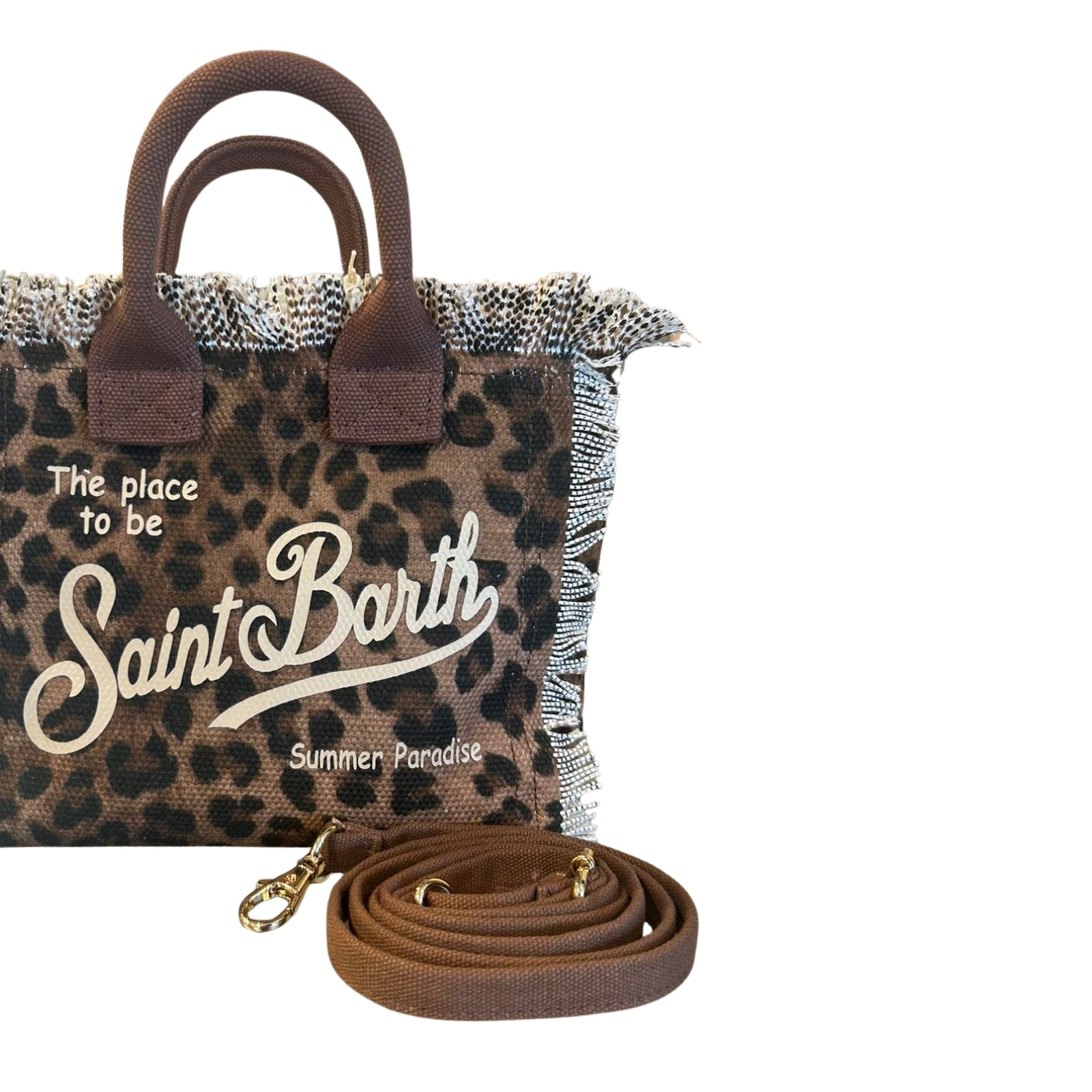 Borsa Mini Vanity in Canvas di cotone - LEOPARDATO