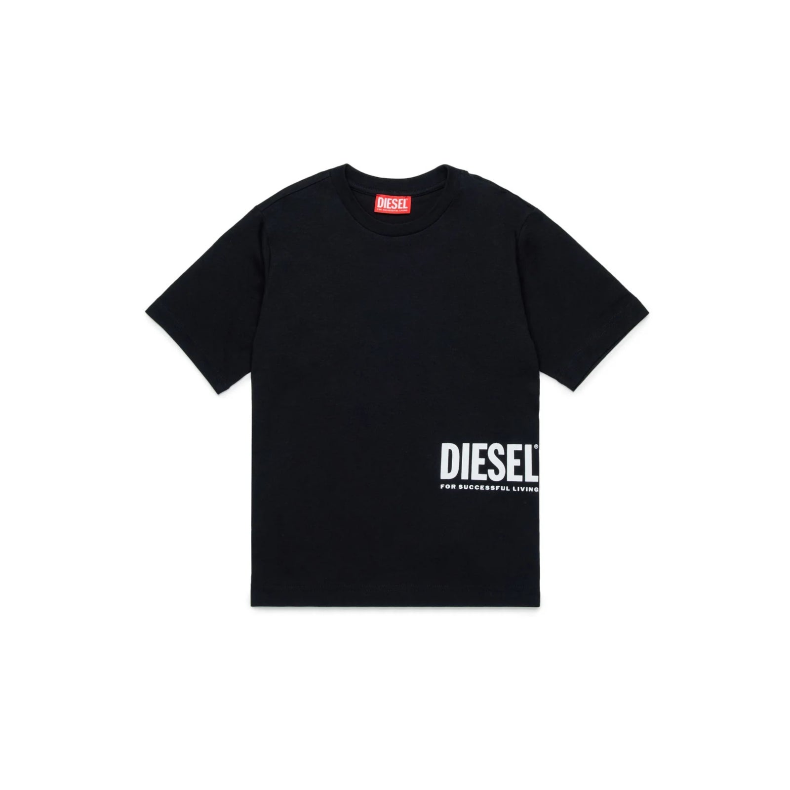 T-shirt con logo Biscotto laterale - NERO