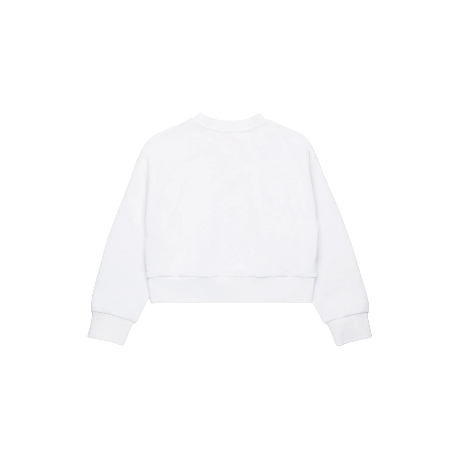 Felpa crop con logo ricamato - BIANCO