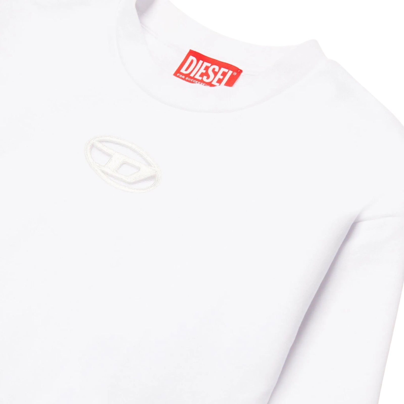 Felpa crop con logo ricamato - BIANCO