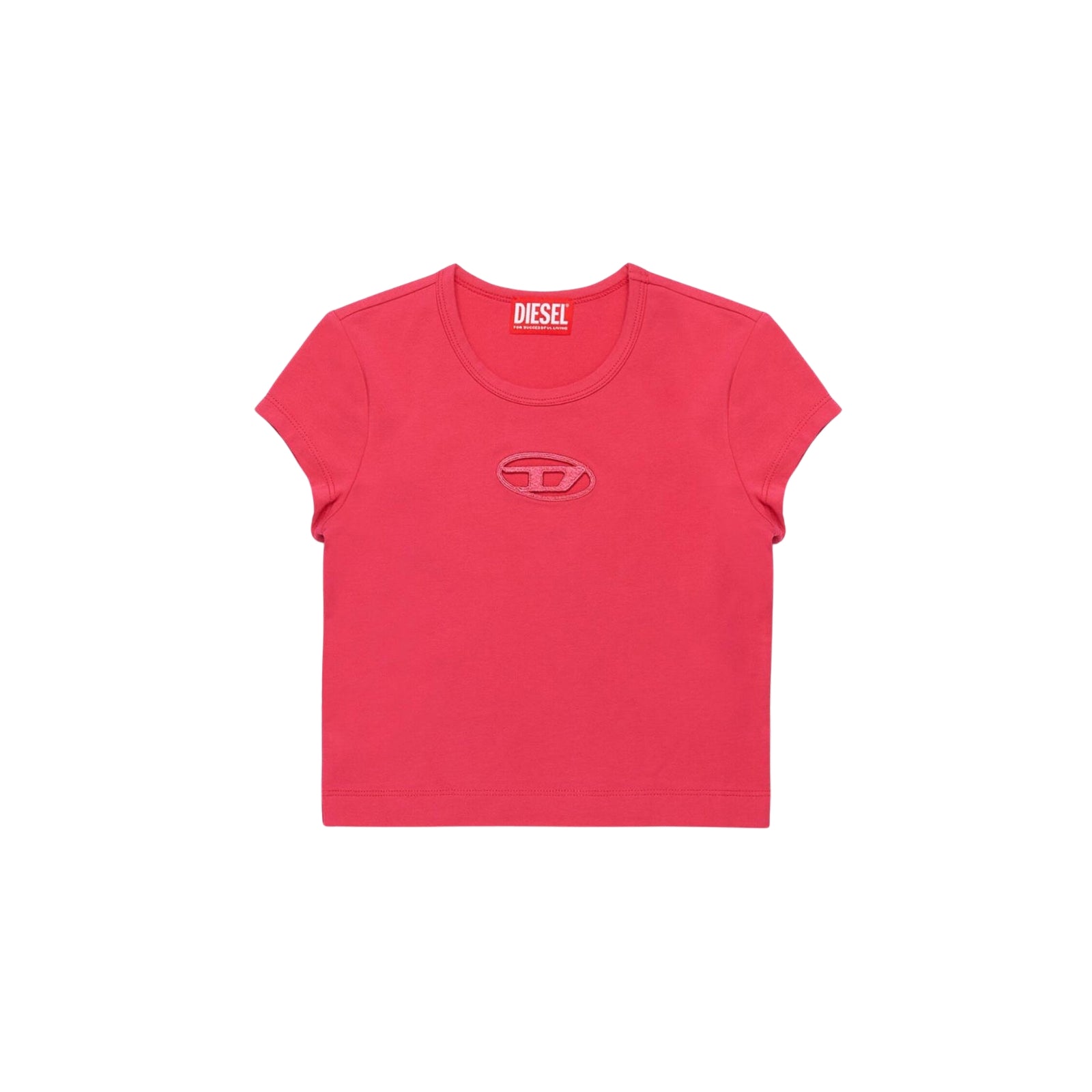 T-shirt con logo ovad D ricamato - ROSA