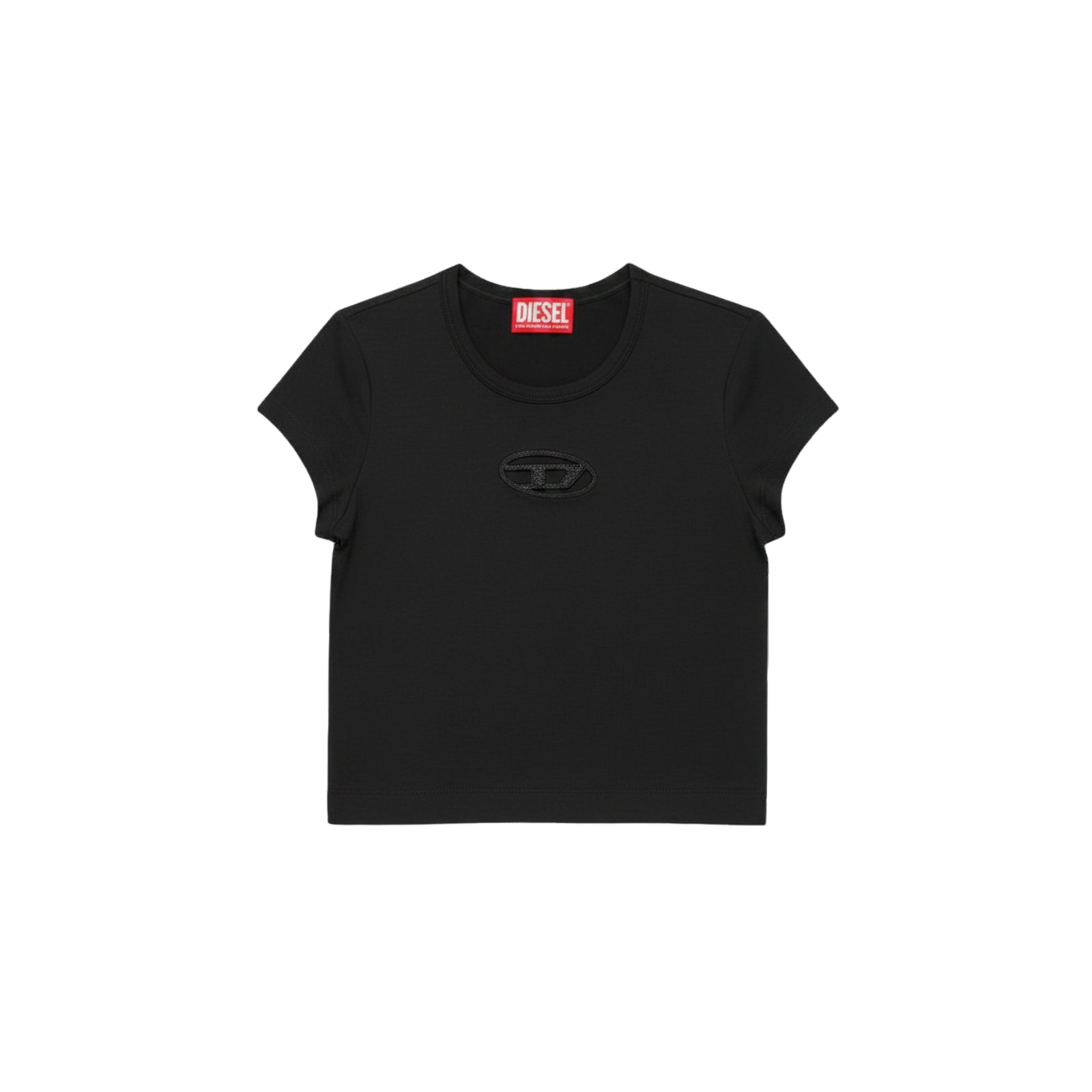 T-shirt con logo ovad D ricamato - NERO