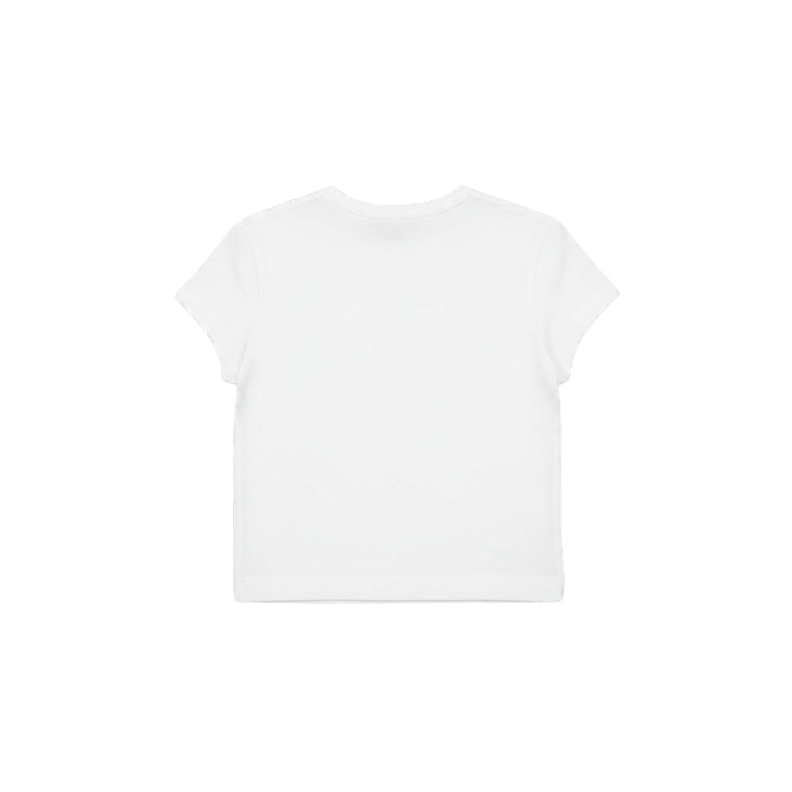 T-shirt con logo oval D ricamato - BIANCO