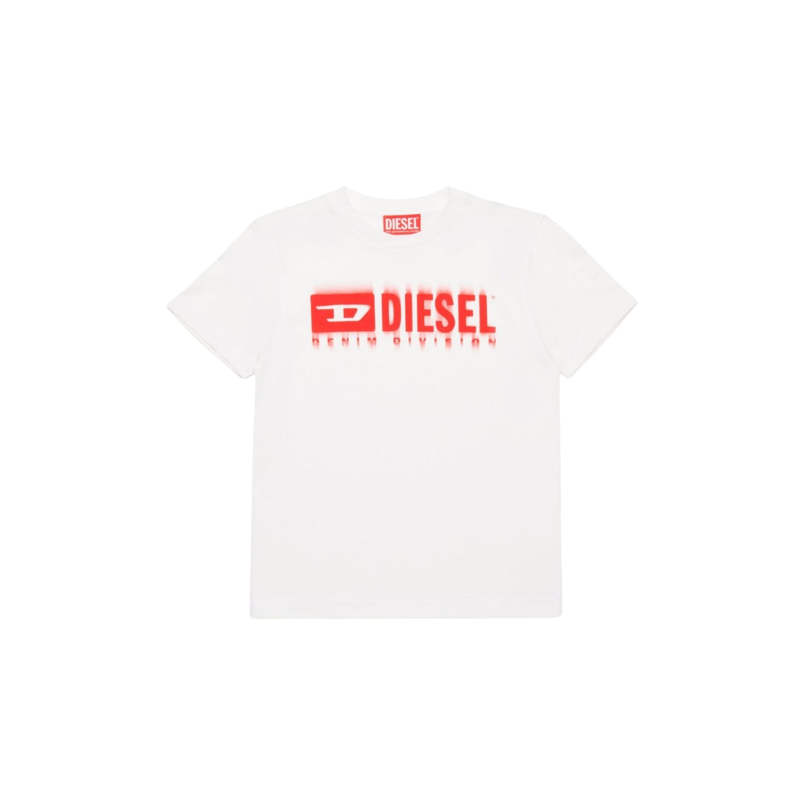 T-shirt con logo sbavato - BIANCO