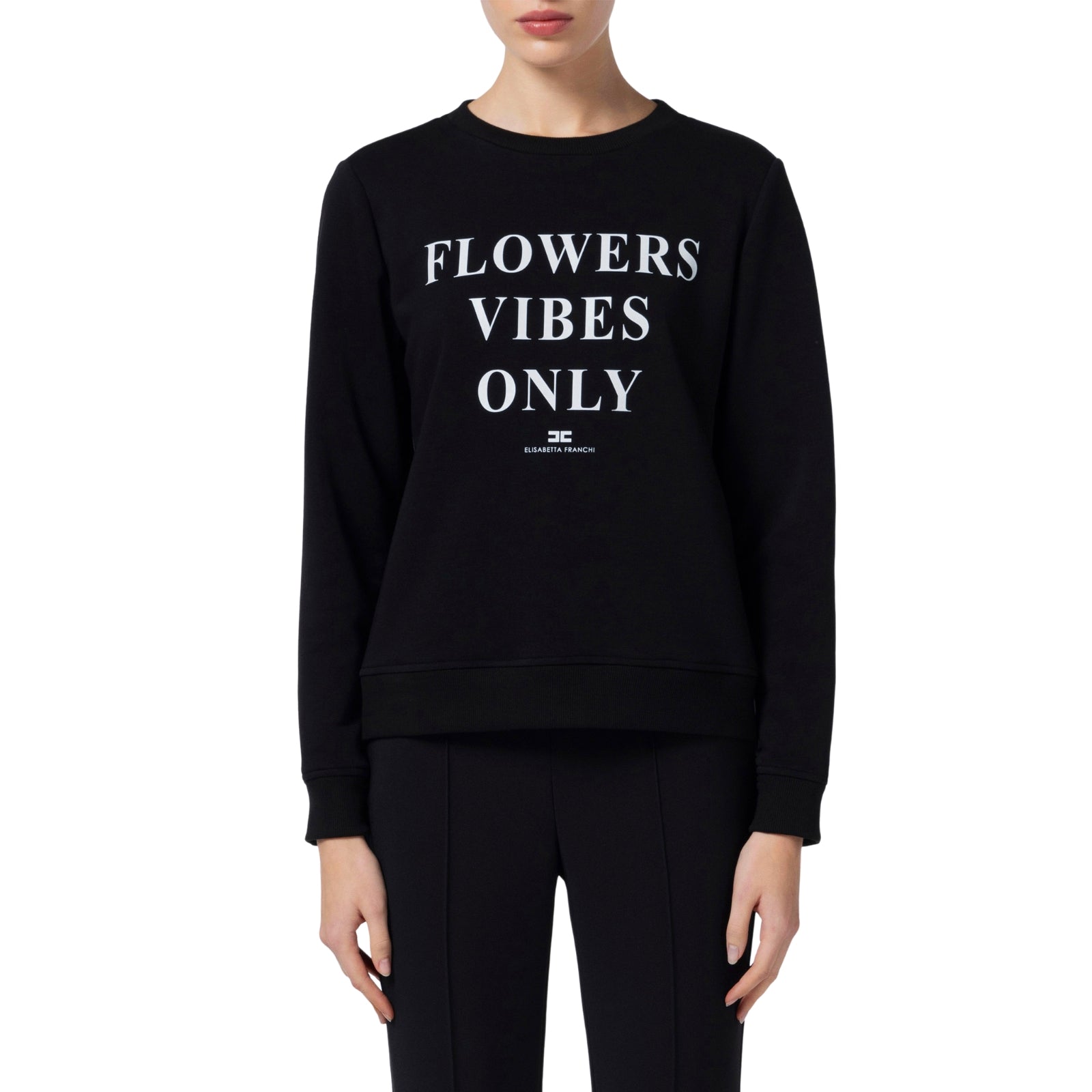 Felpa con stampa lettering - NERO