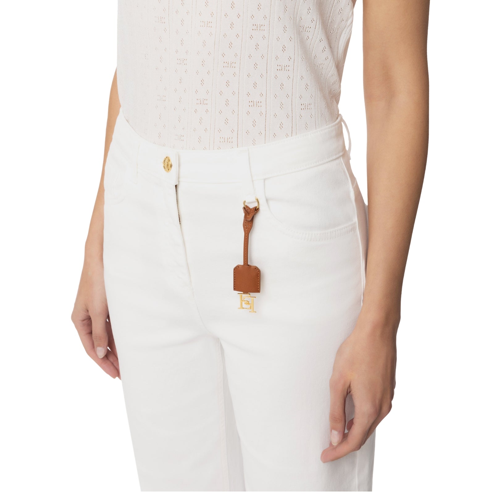 Pantaloni cinque tasche in cotone - AVORIO