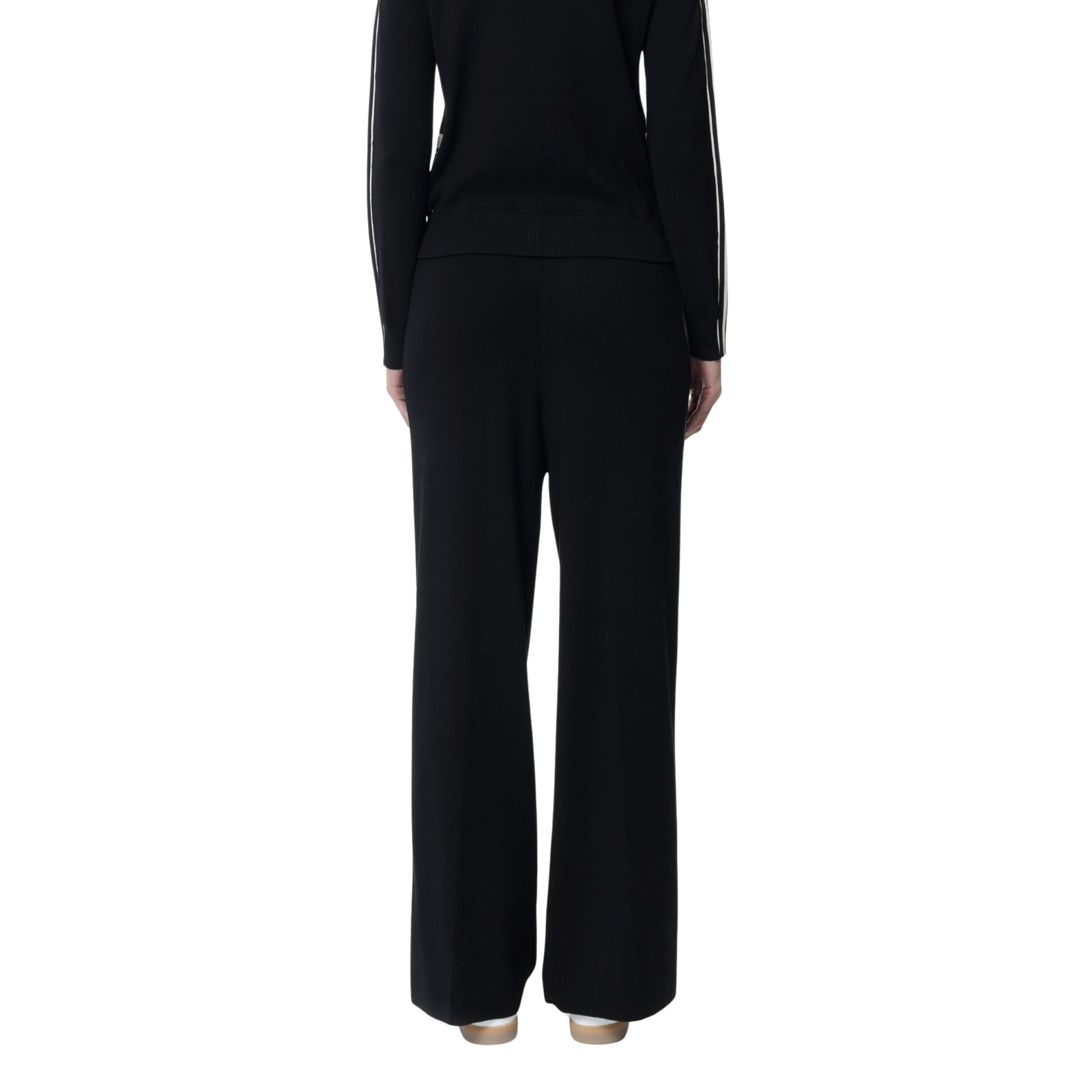 Pantalone con  bande a contrasto logate - NERO/BURRO