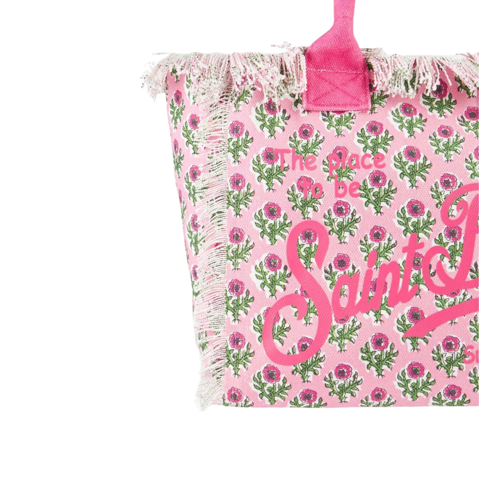 Borsa Vanity regular in canvas con stampa fiorata