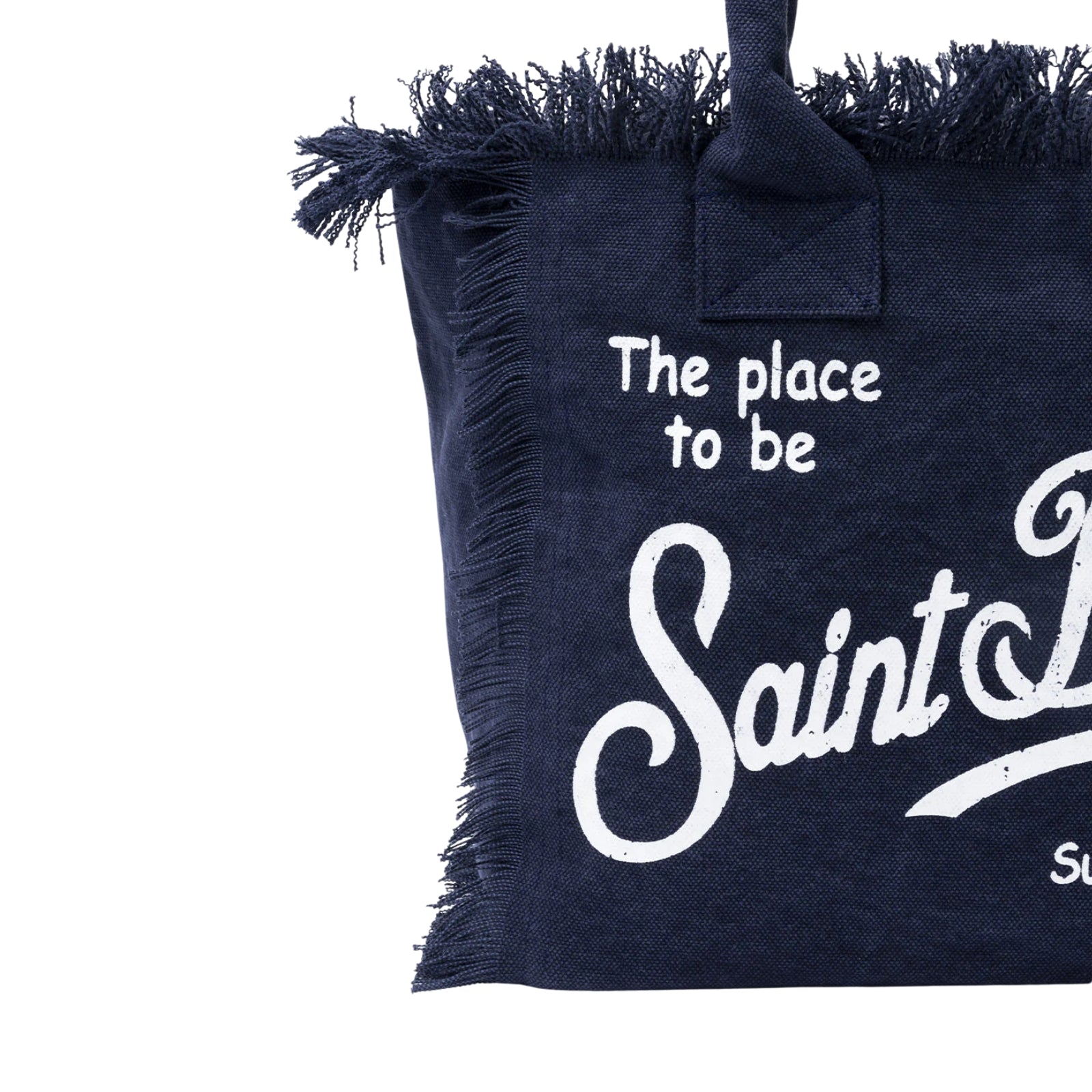 Borsa a spalla Vanity in canvas di cotone - BLU