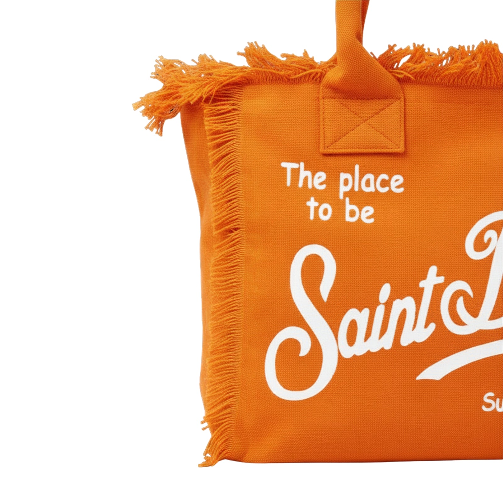Borsa a spalla Vanity in canvas di cotone - ARANCIO