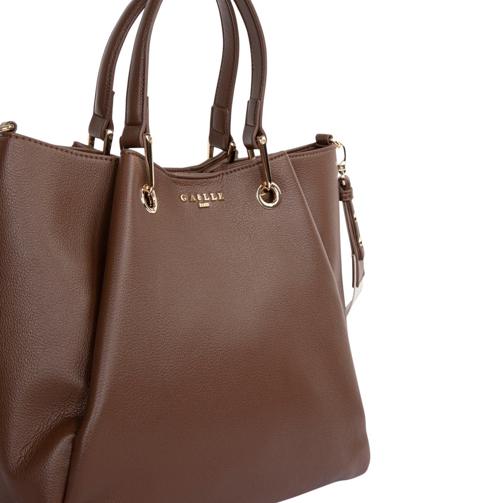 Maxi hand bag con tracolla in jaquard - MOKA