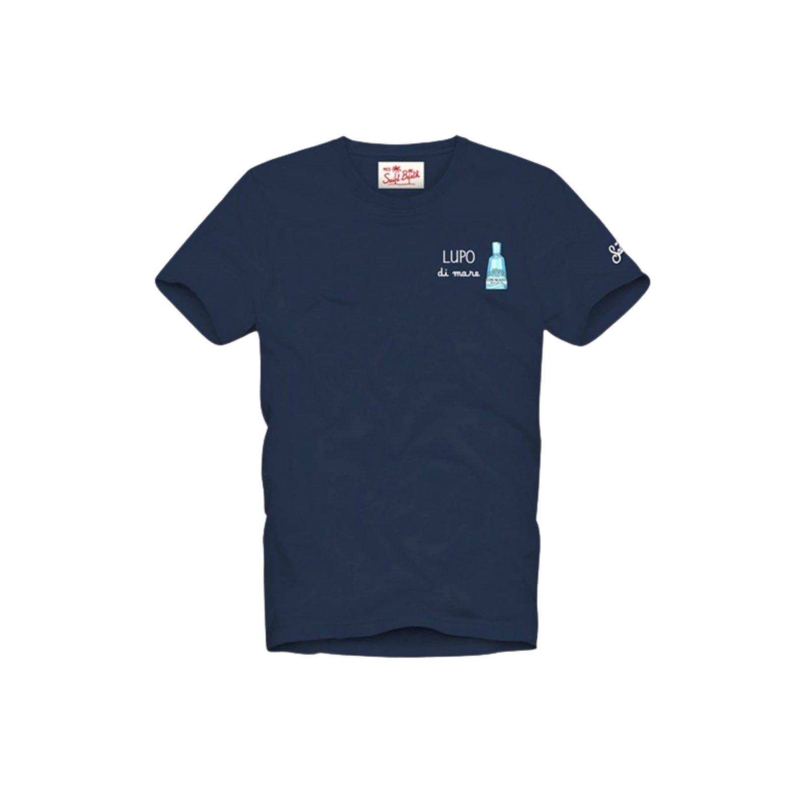 T-shirt Portofino blu con ricamo Lupo Di Mare | Special Edition