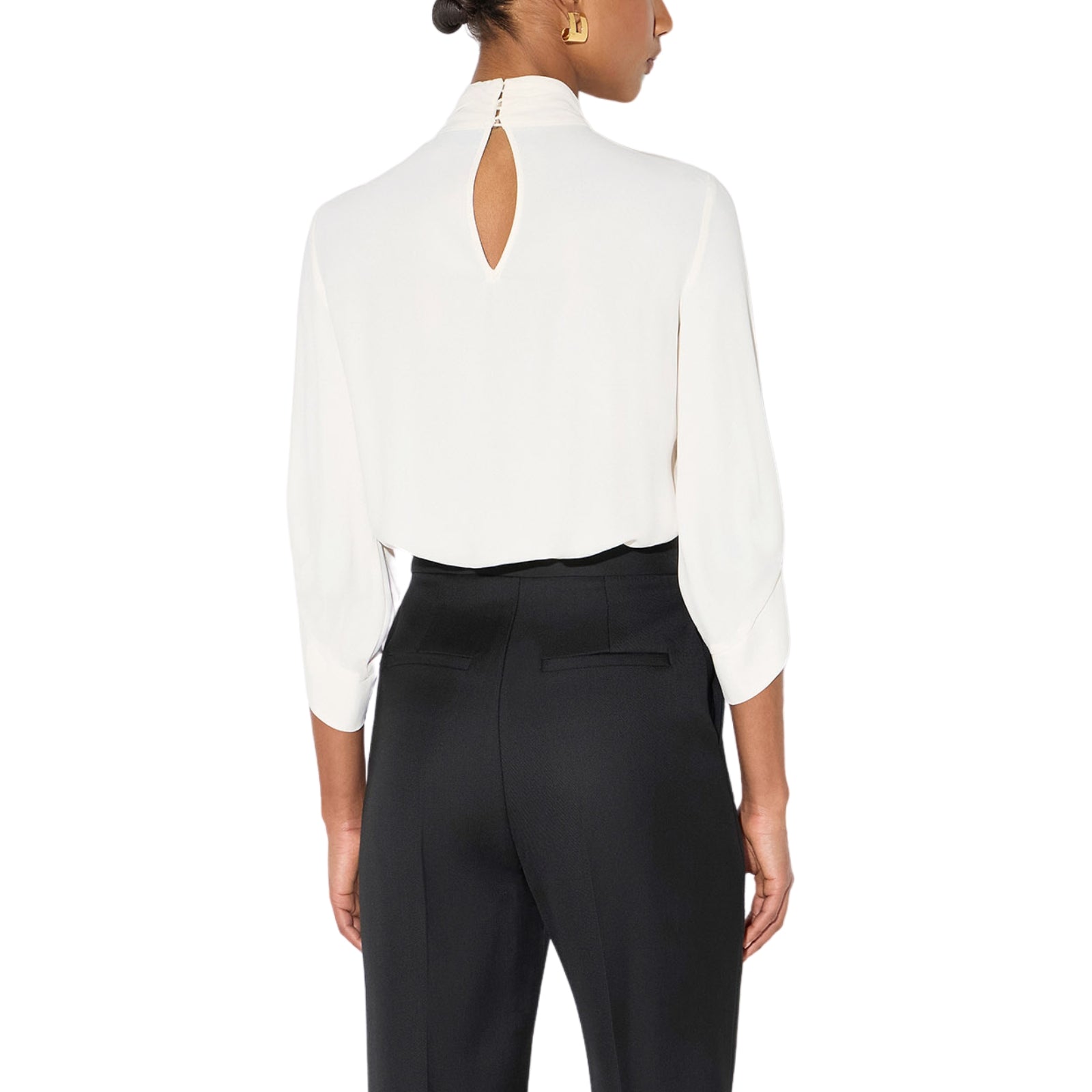Blusa in georgette con cravattino