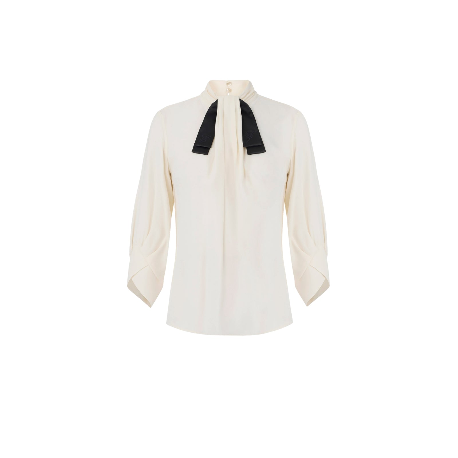 Blusa in georgette con cravattino