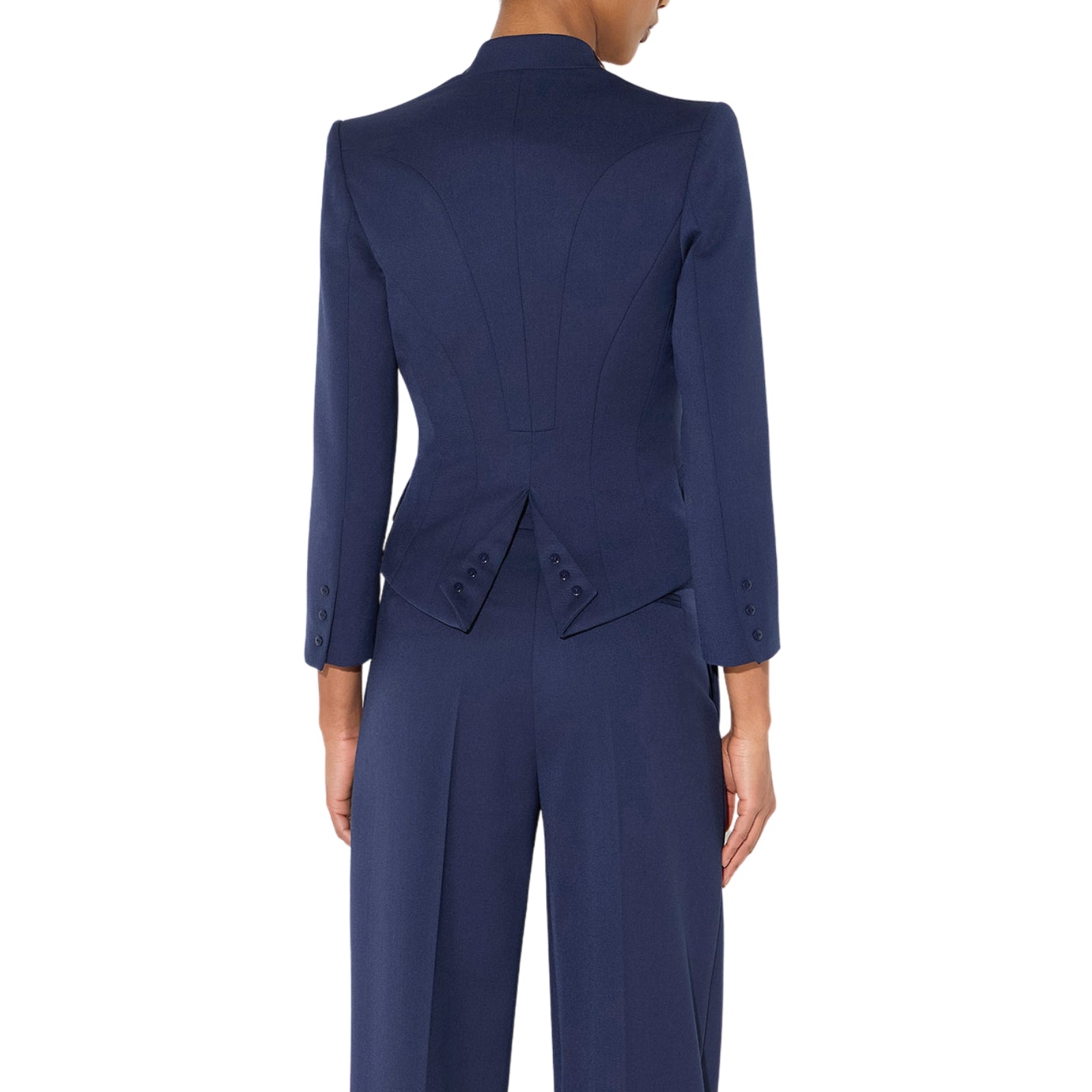 Giacca in gabardina con collo gioiello