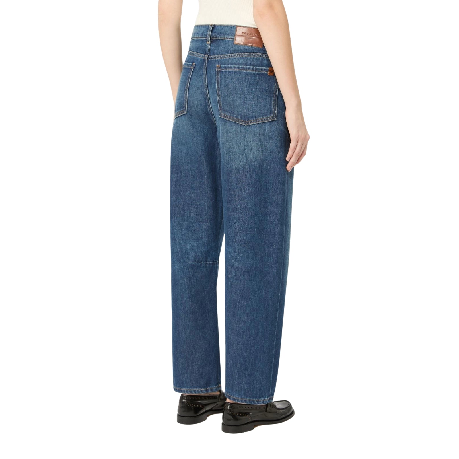 Jeans barrel leg in denim
