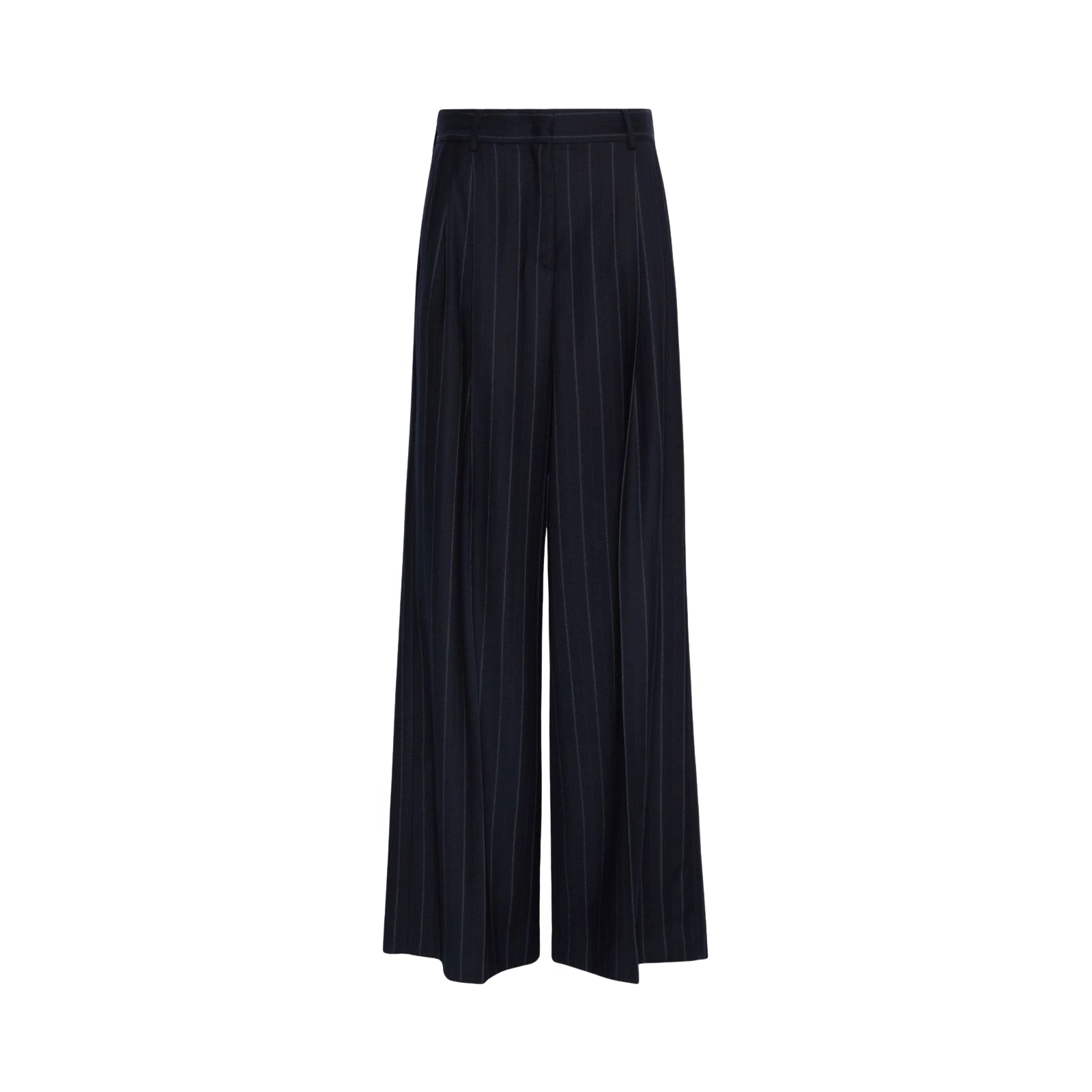 Pantalone in flanella gessata di lana