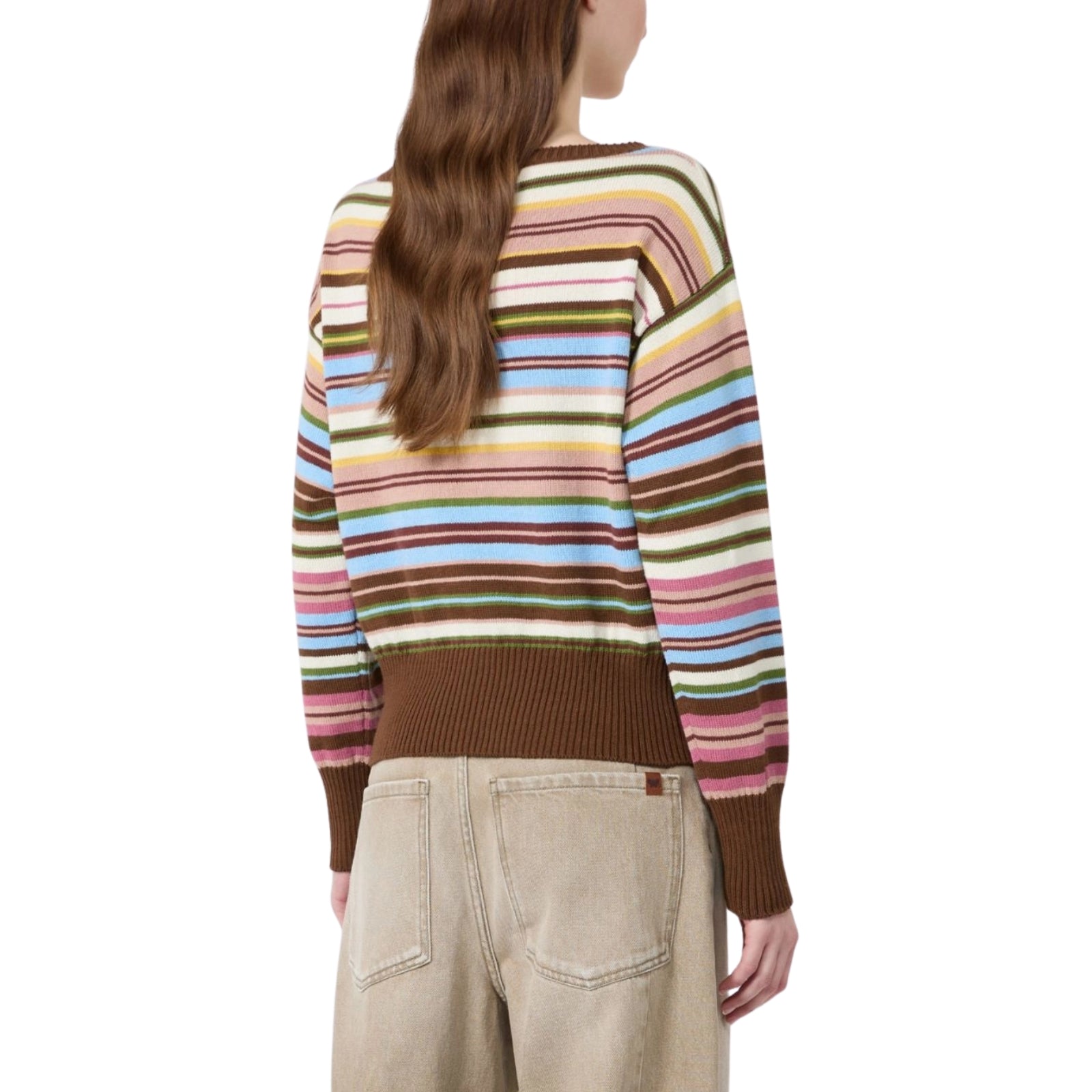 Maglia in filato di puro cotone multicolor
