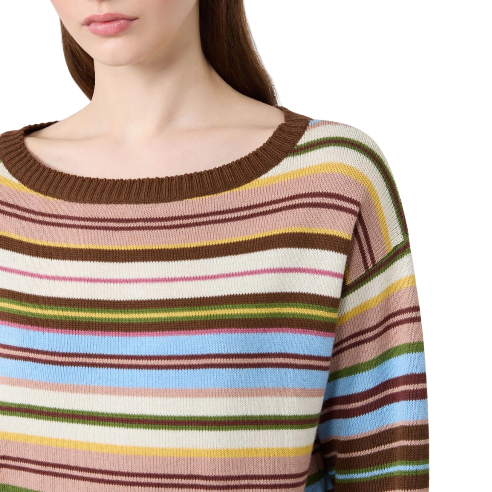 Maglia in filato di puro cotone multicolor