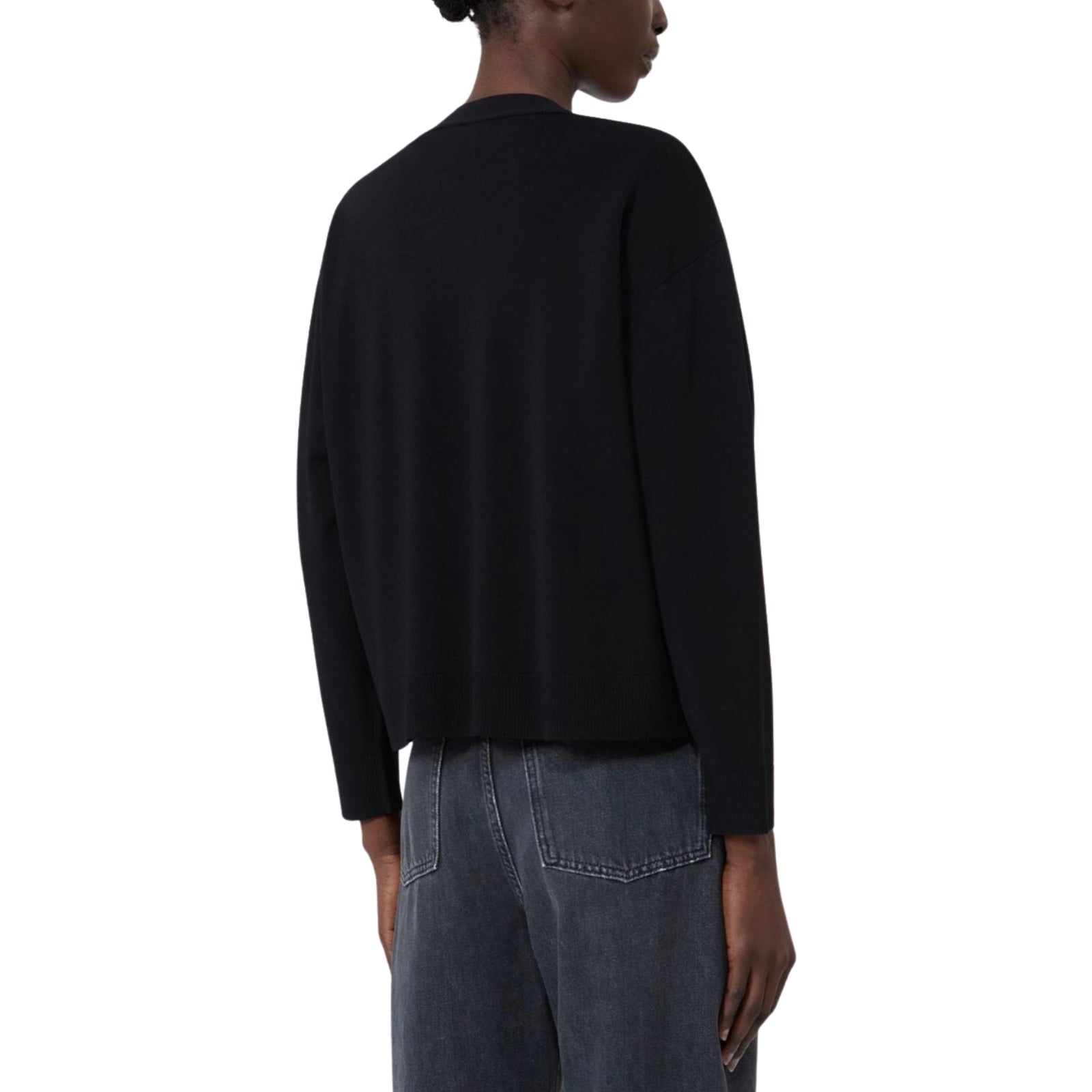 Cardigan a V in filato di viscosa