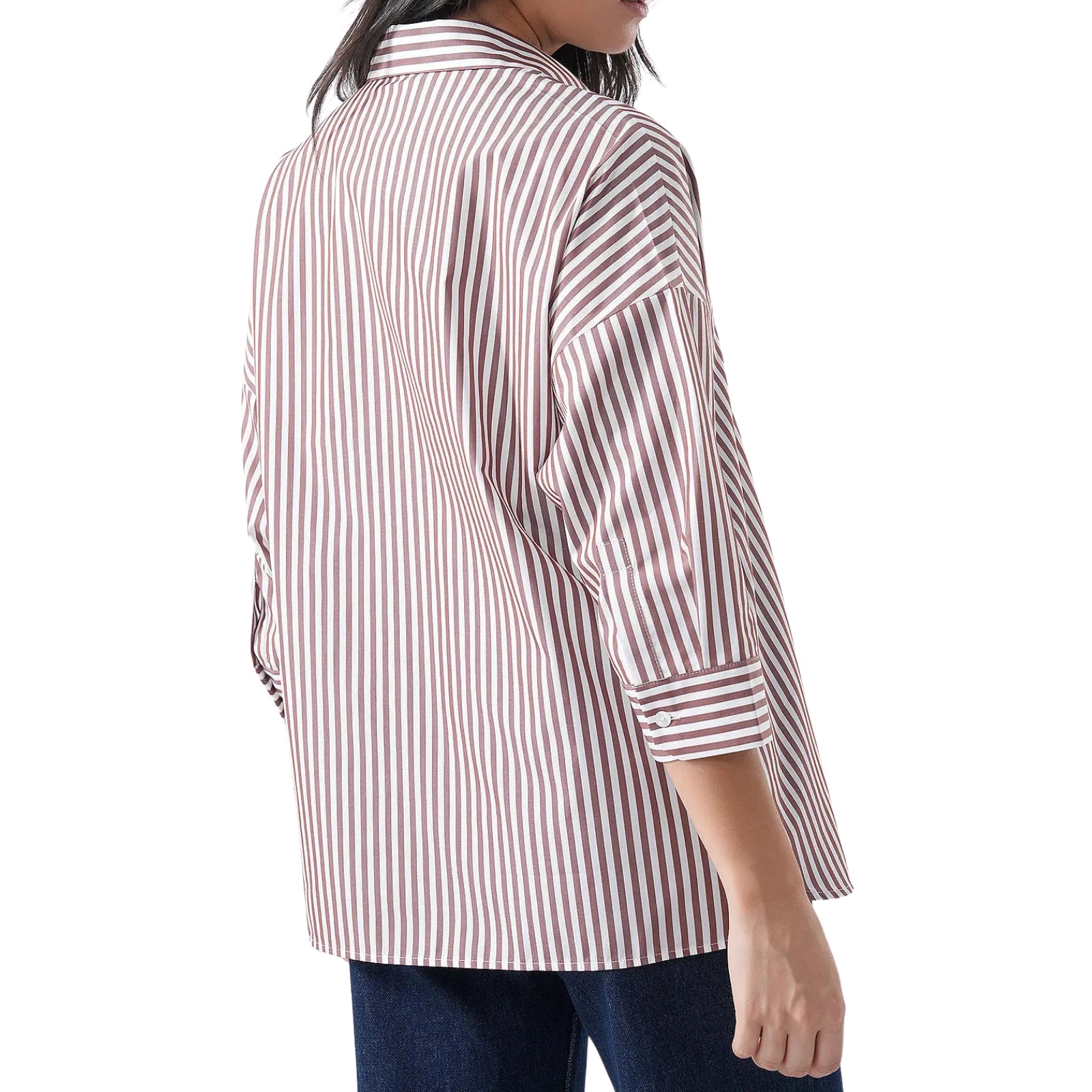 Camicia boxy in popeline di cotone