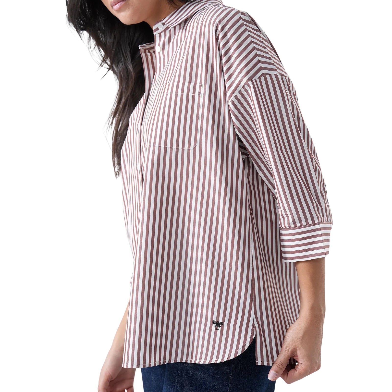 Camicia boxy in popeline di cotone