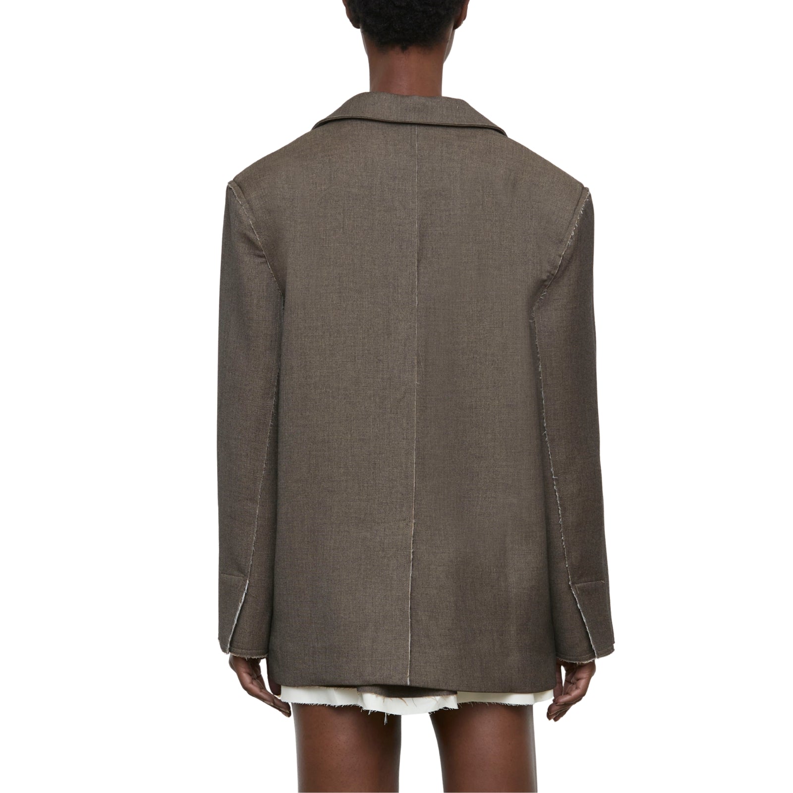 Giacca blazer oversize in tessuto mélange