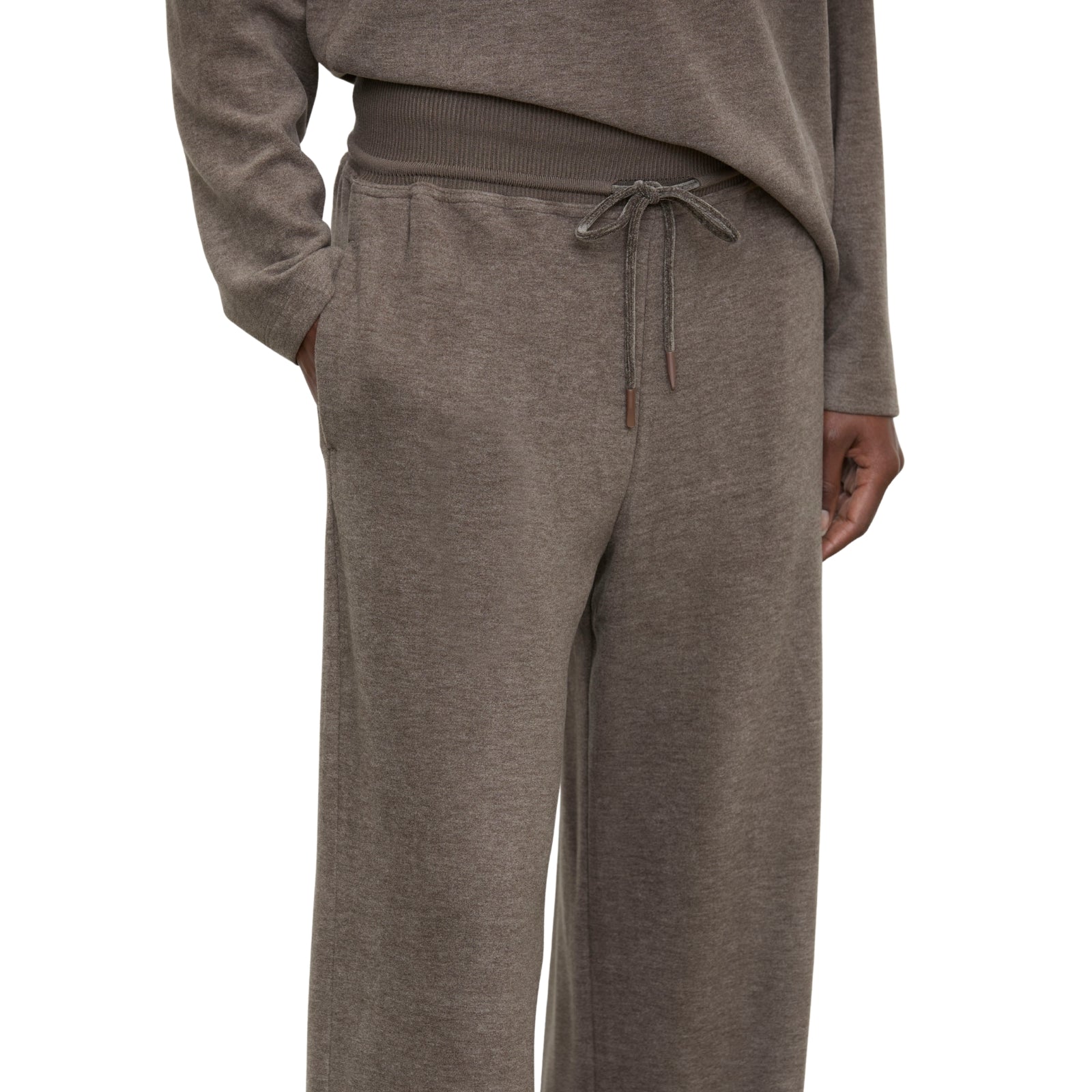 Pantaloni Palazzo in Jersey Melange