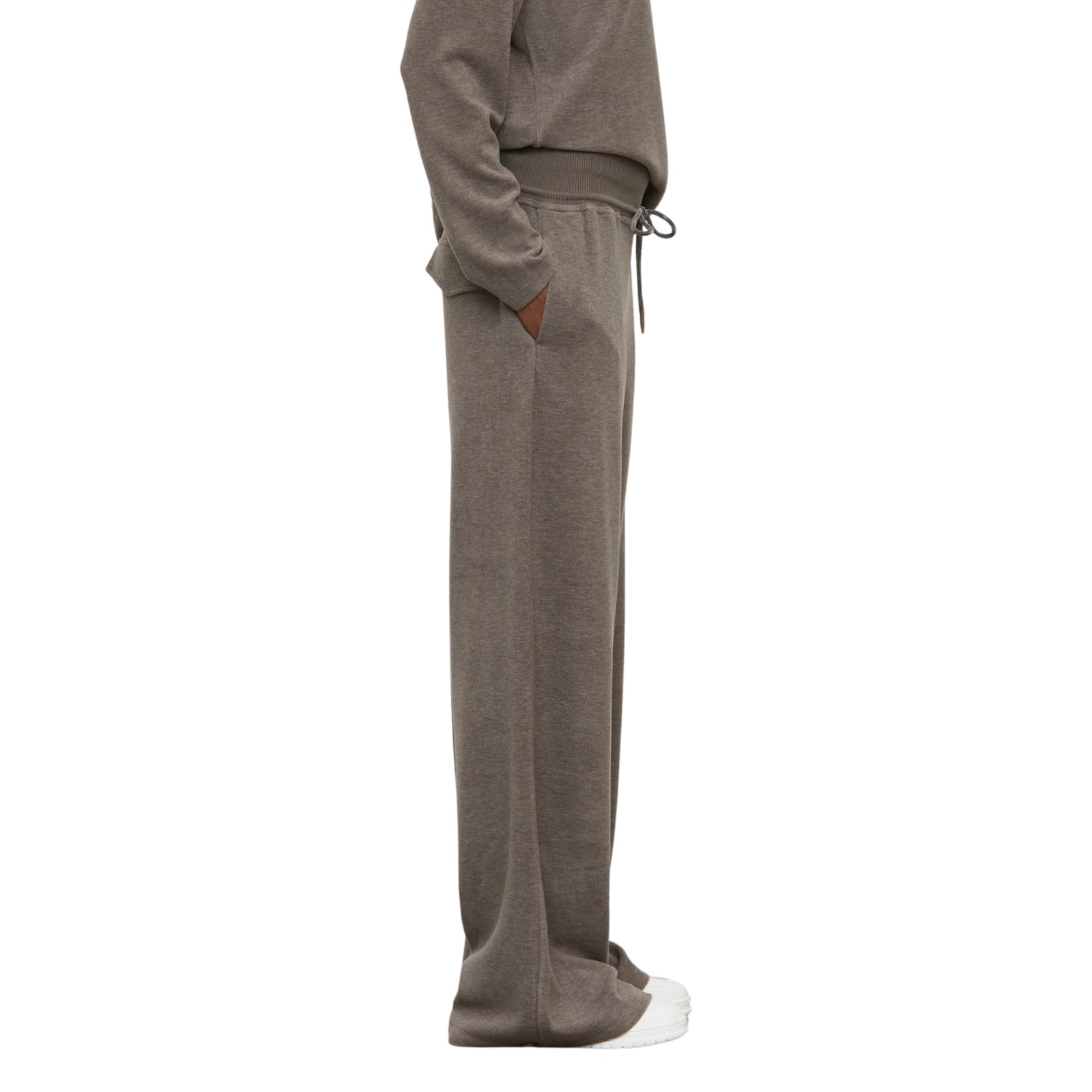 Pantaloni Palazzo in Jersey Melange