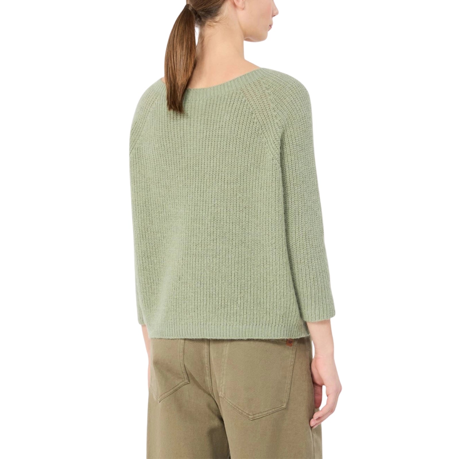 Maglia in filato di misto mohair - VERDE SALVIA