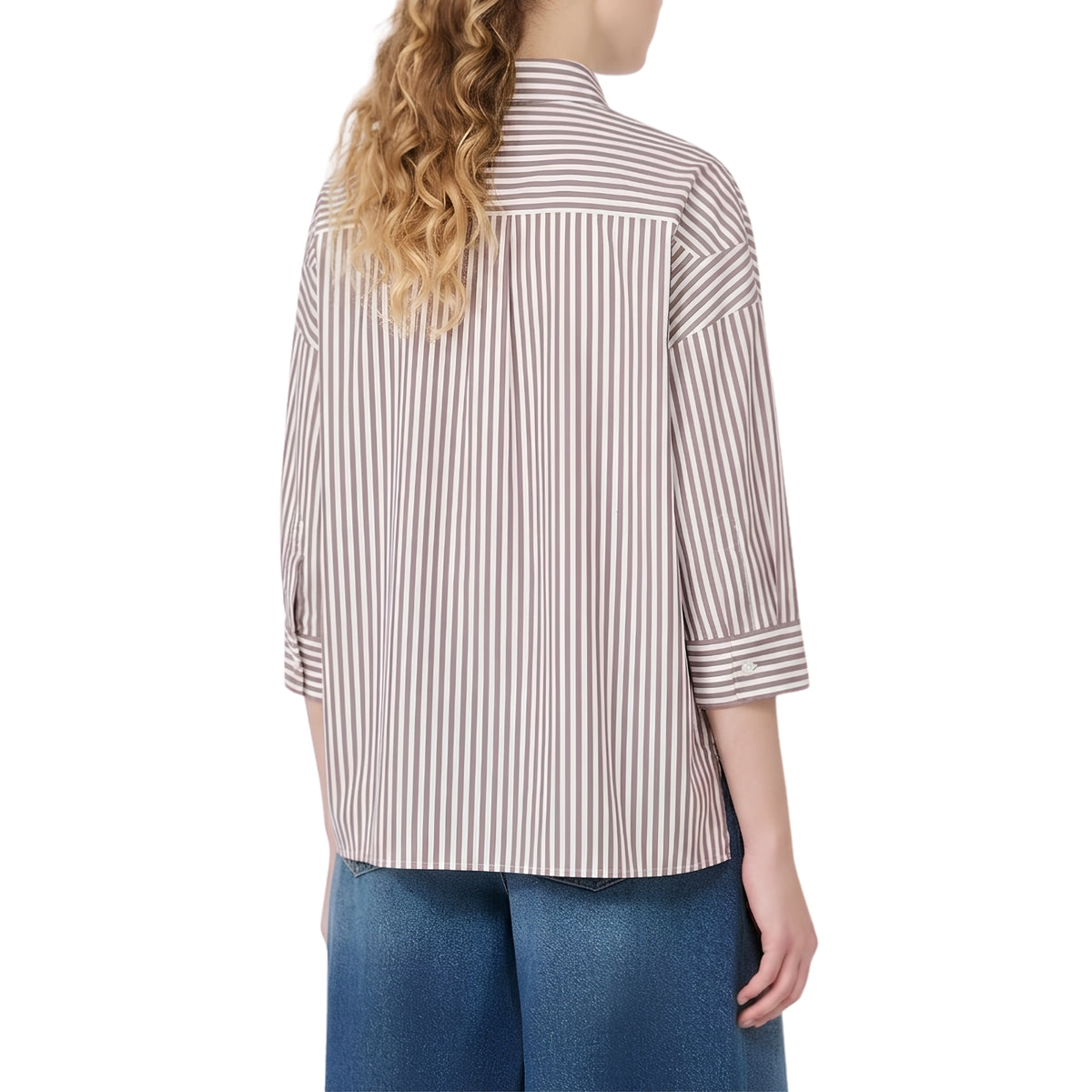 Camicia boxy in popeline di cotone