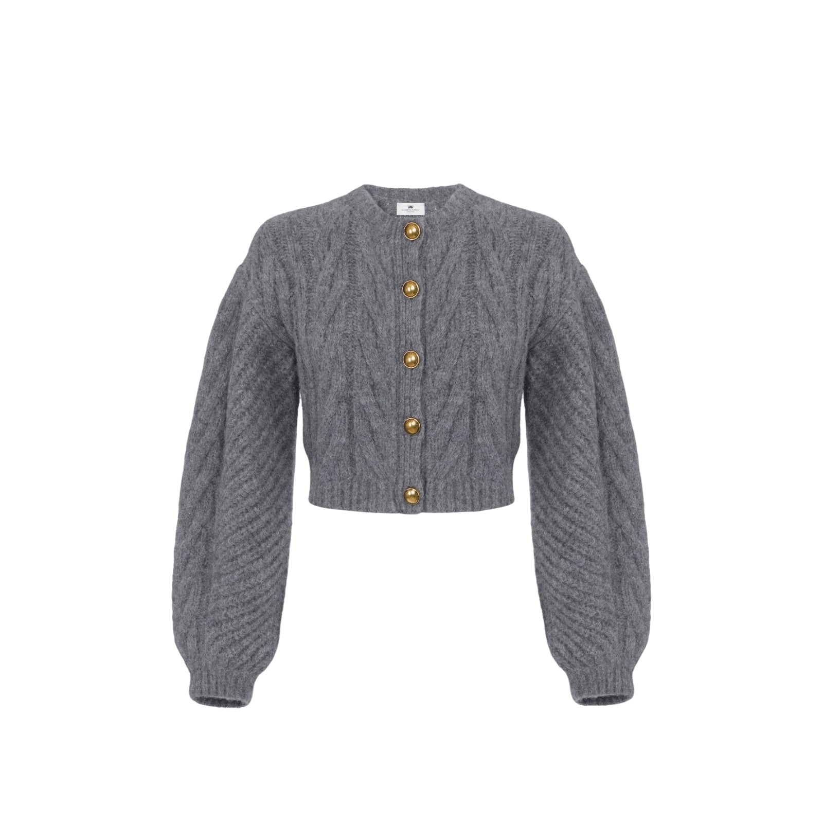 Cardigan in maglia trama a coste