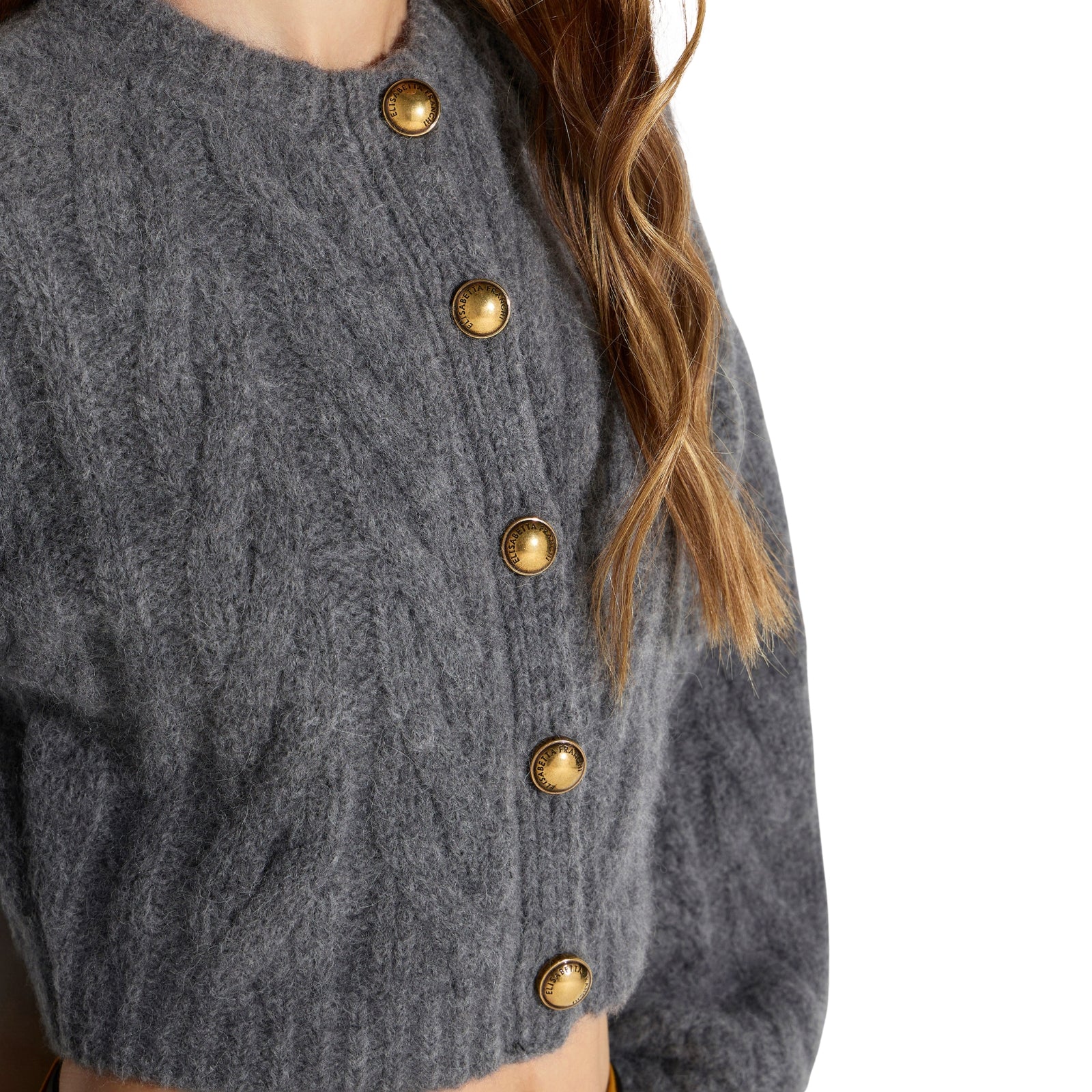 Cardigan in maglia trama a coste