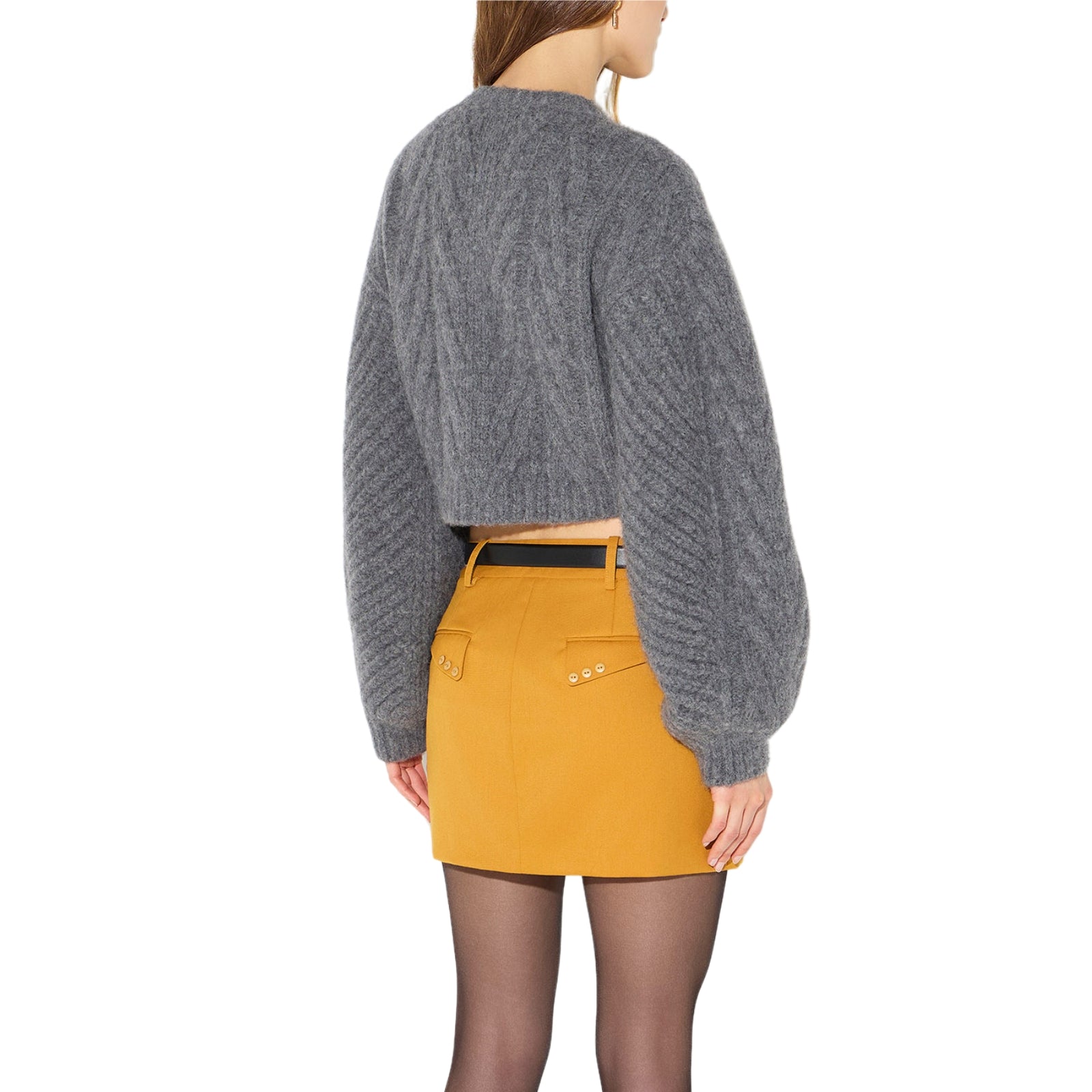 Cardigan in maglia trama a coste