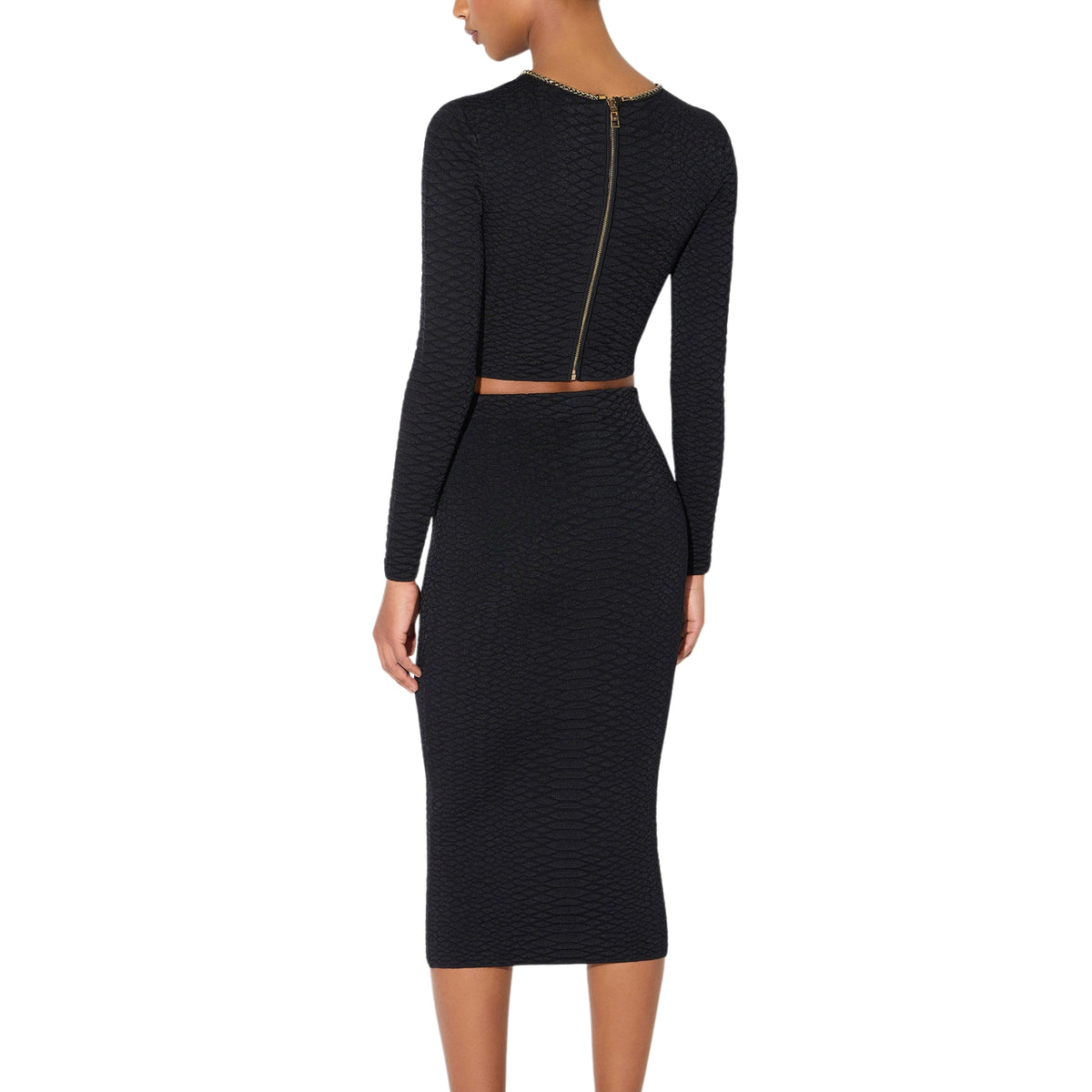 Top in maglia a trama snake