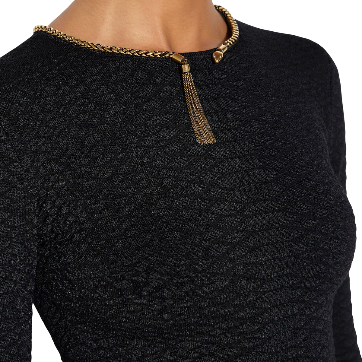 Top in maglia a trama snake