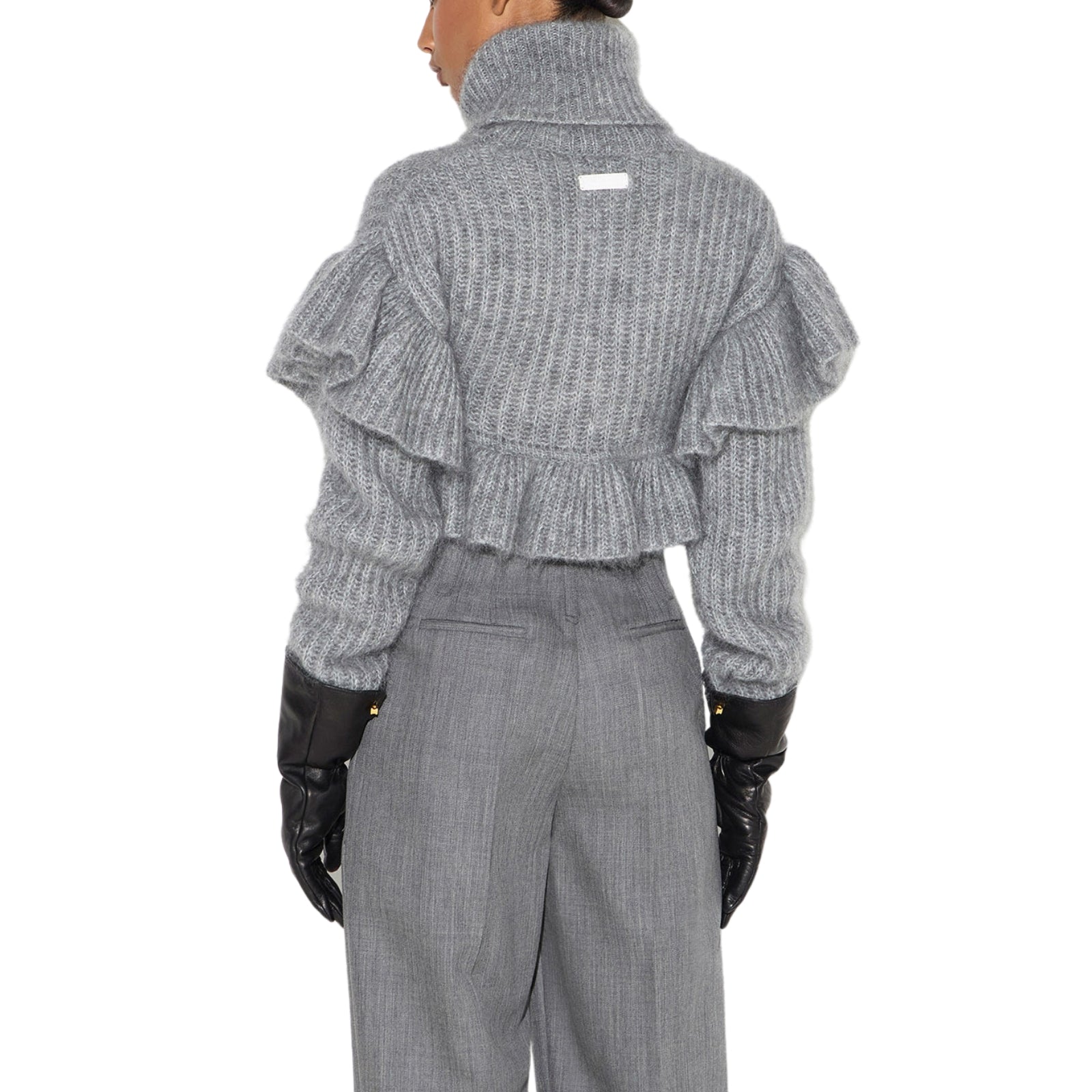 Pullover in maglia con ruches