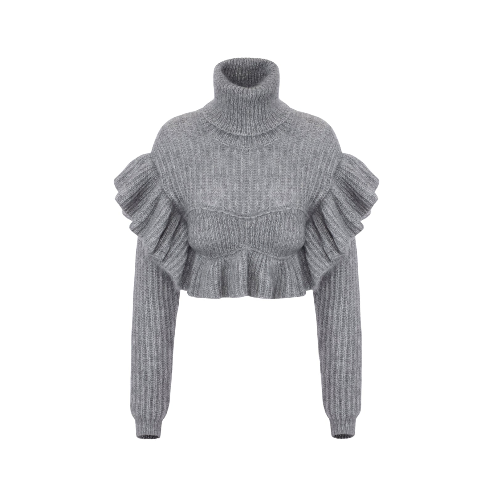 Pullover in maglia con ruches