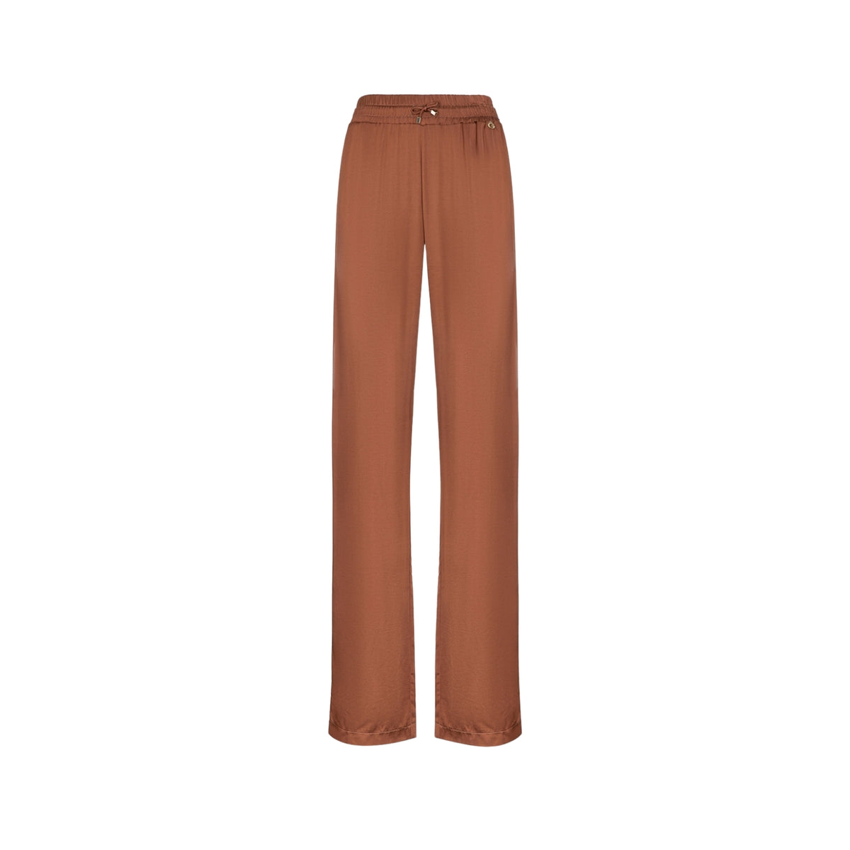 Pantalone palazzo in raso - Moka